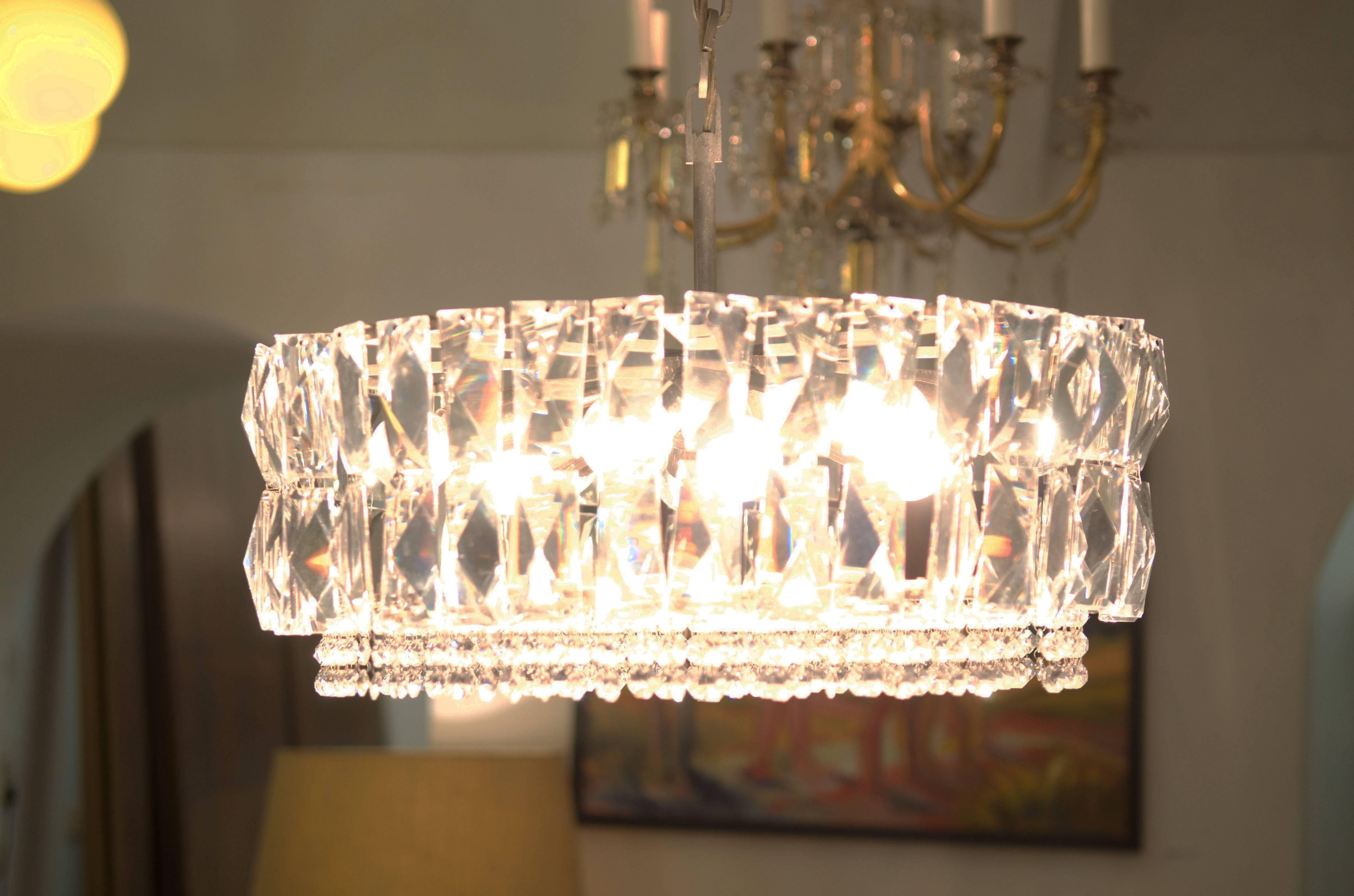 Large Impressive Cut Crystal Chandelier by Bakalowits In Excellent Condition In Vienna, AT