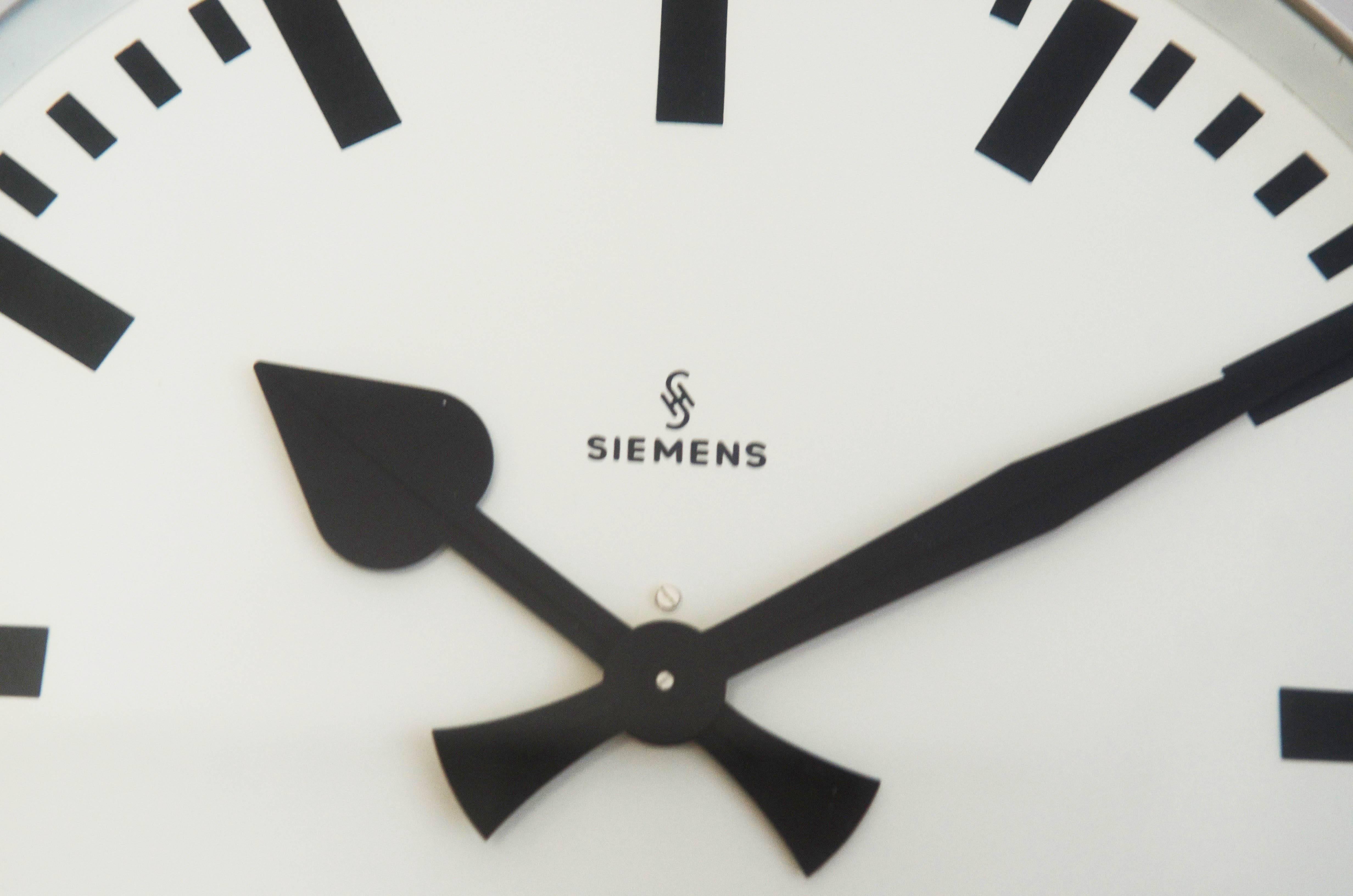 German Large Siemens Industrial or Station Clock