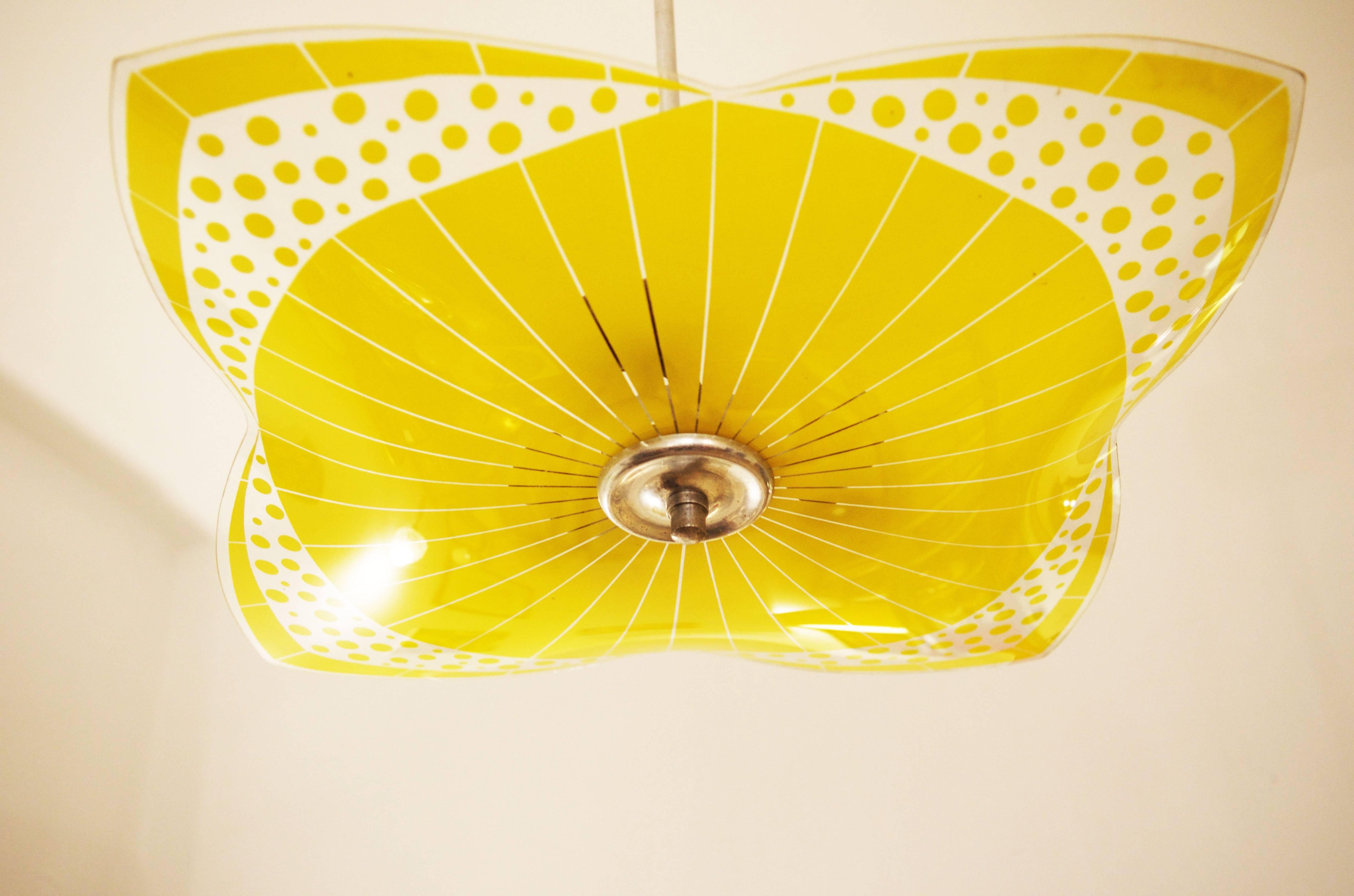 Mid-Century Modern Czech Midcentury Pendant Lamp for Brussels World Expo, 1958 For Sale