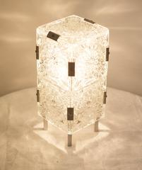 Midcentury Pressed Glass Table Lamp