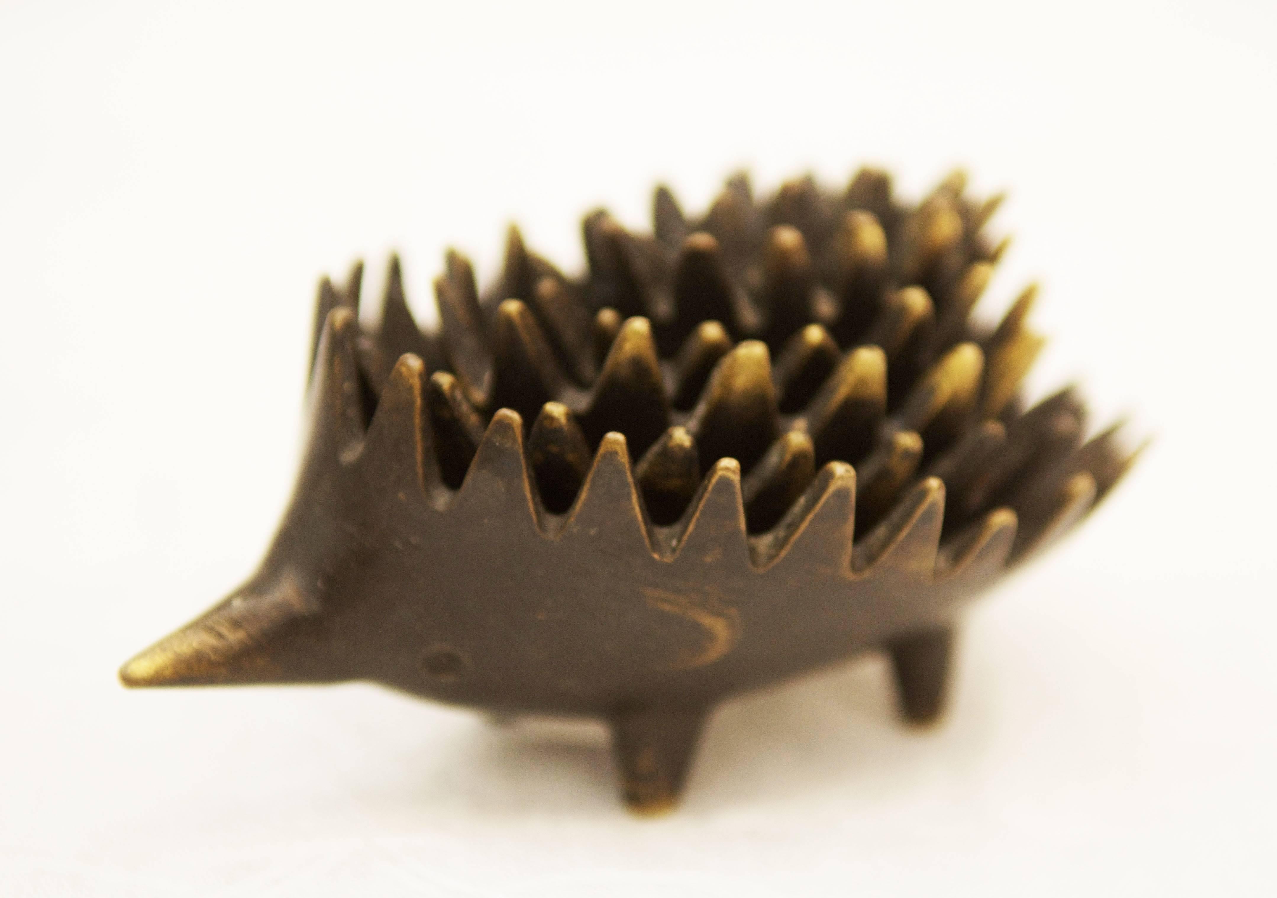 Mid-20th Century Hedgehog Sculpture by Walter Bosse for Hertha Baller  For Sale