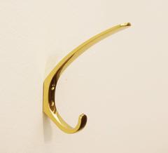 Austrian Mid-Century Brass Wall Hooks by Hertha Baller