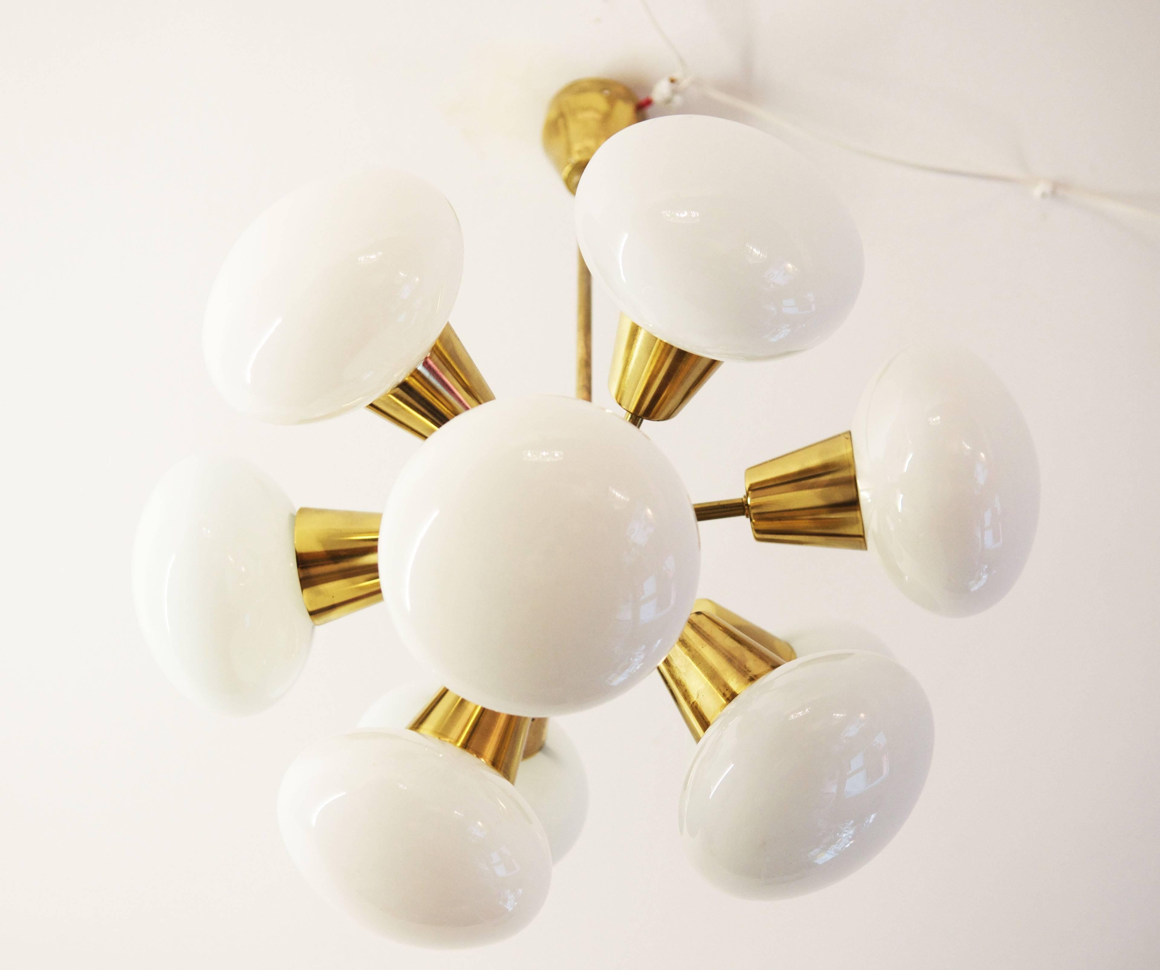 milk glass sputnik chandelier