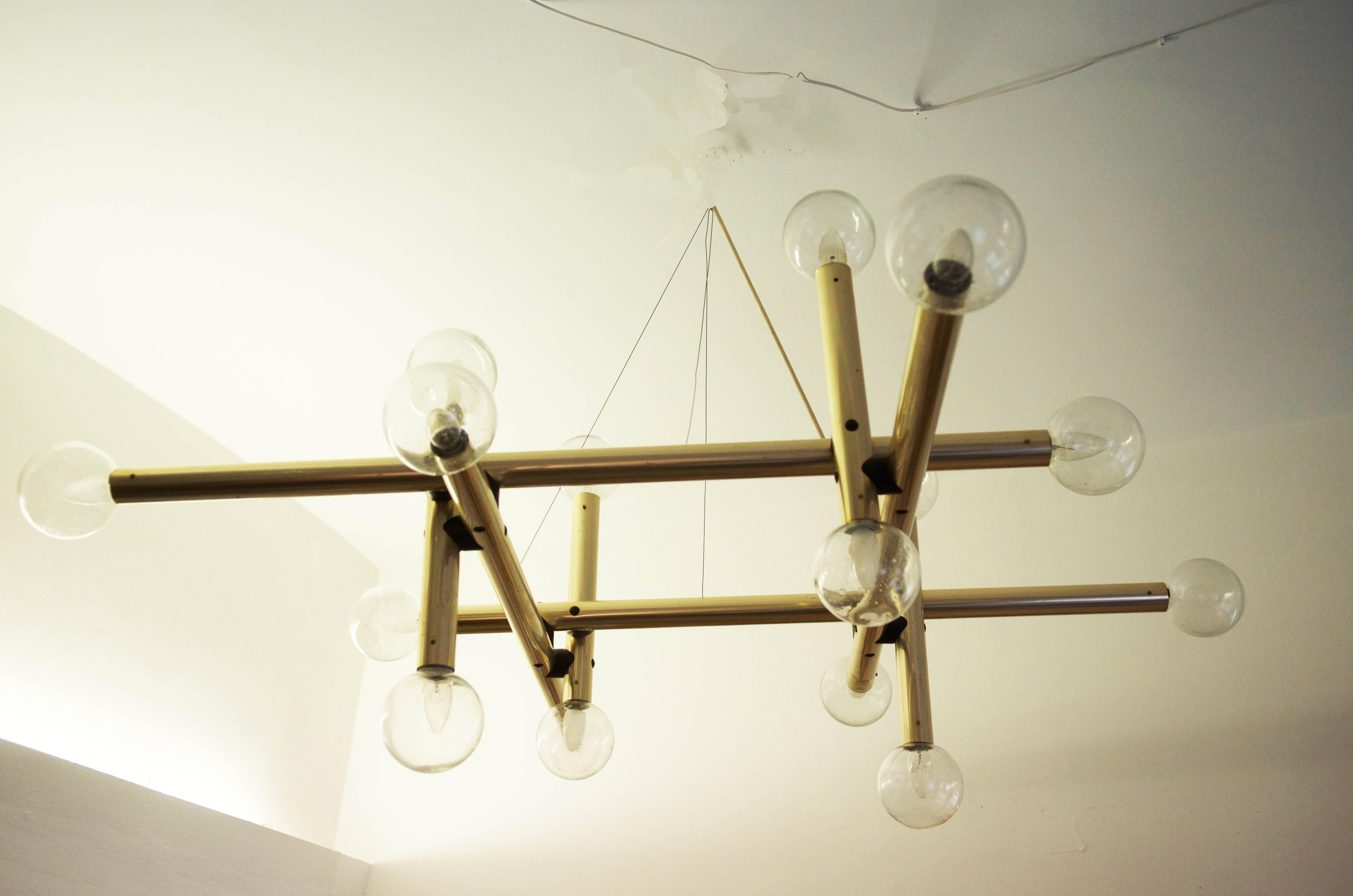 Late 20th Century Large Atomic RS-System Chandelier by Kalmar For Sale