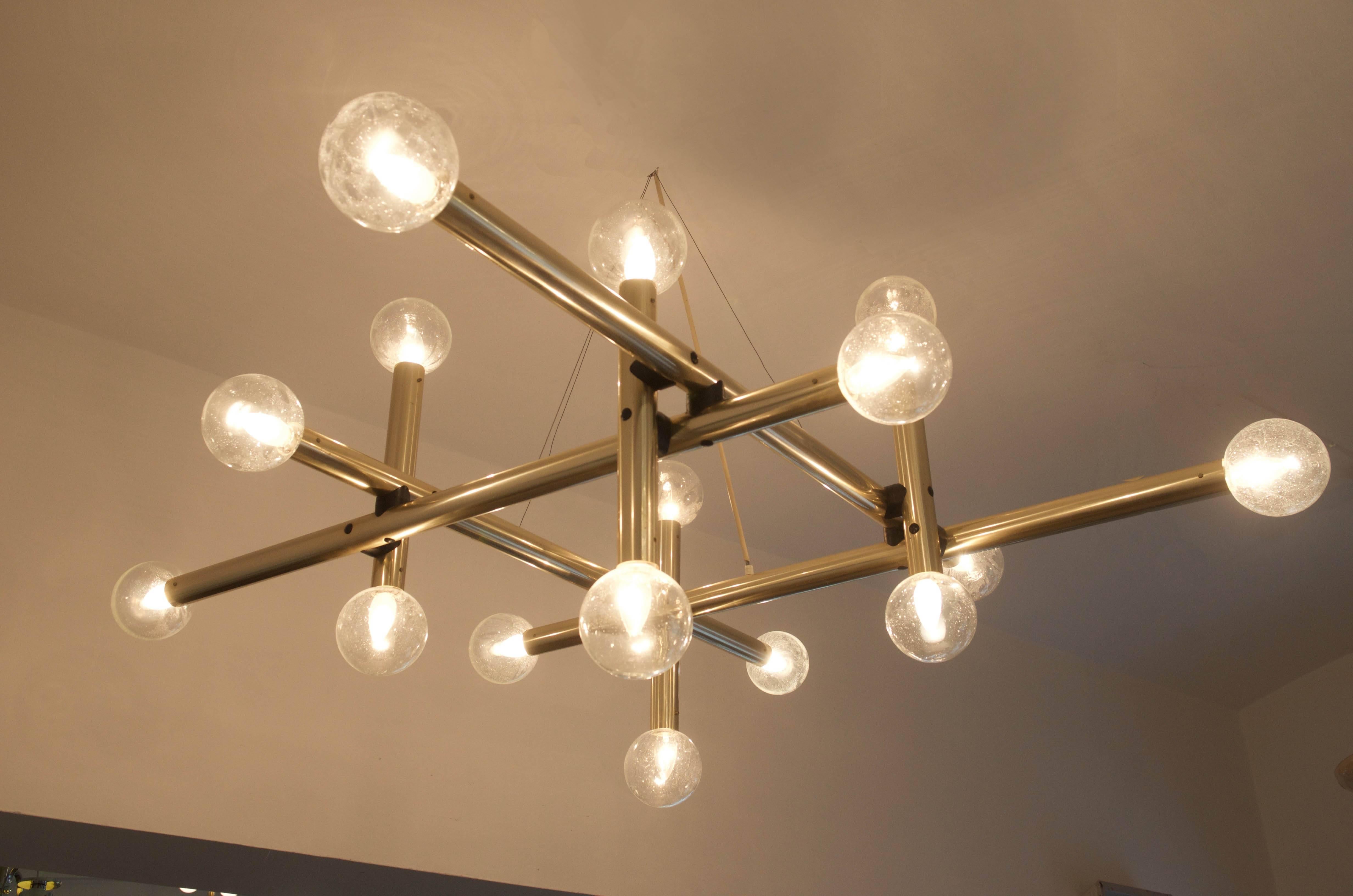 Mid-Century Modern Large Atomic RS-System Chandelier by Kalmar For Sale
