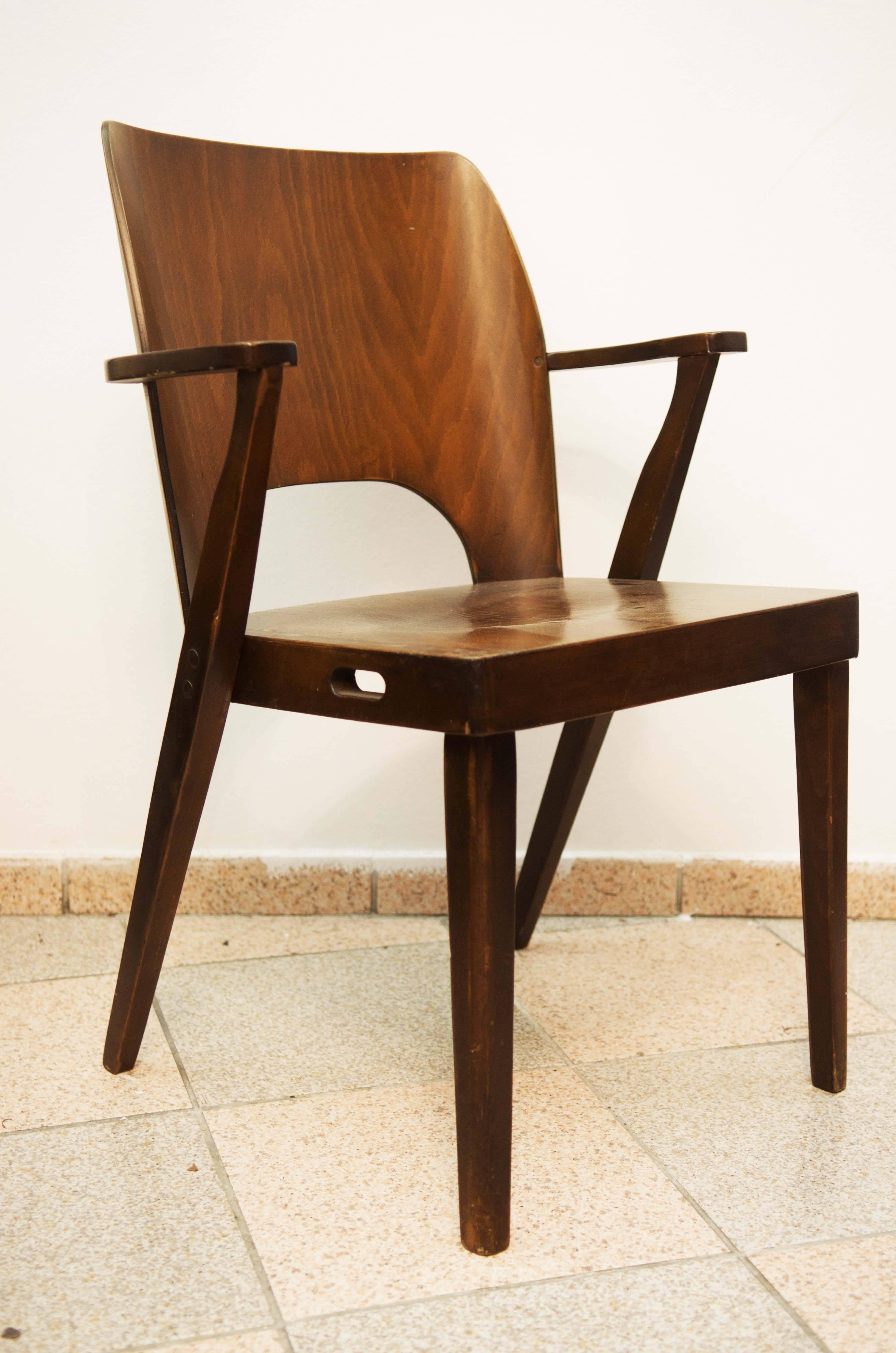 Austrian Very Rare Stacking Chair by Otto Niedermoser  For Sale
