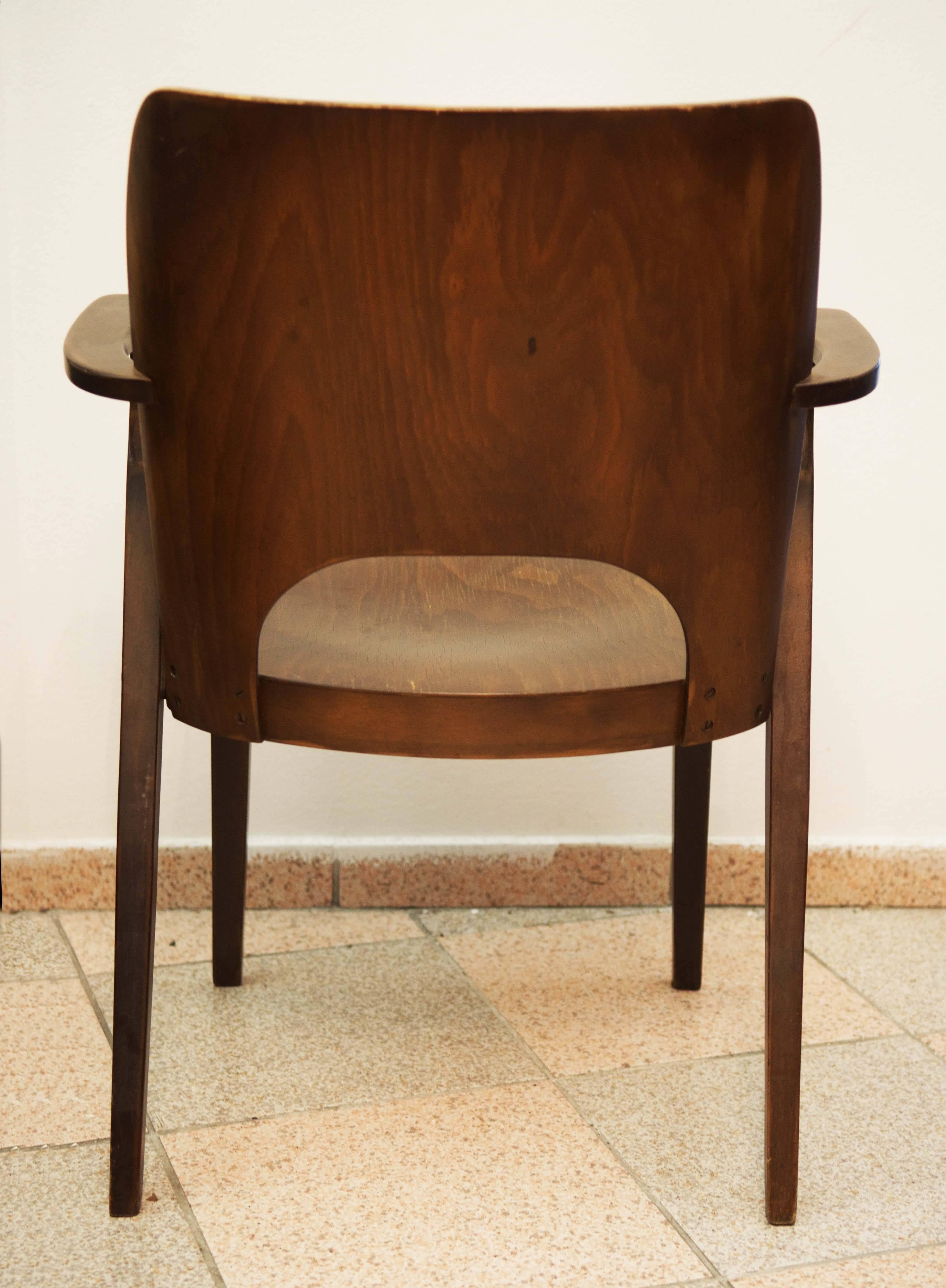 Mid-Century Modern Very Rare Stacking Chair by Otto Niedermoser  For Sale