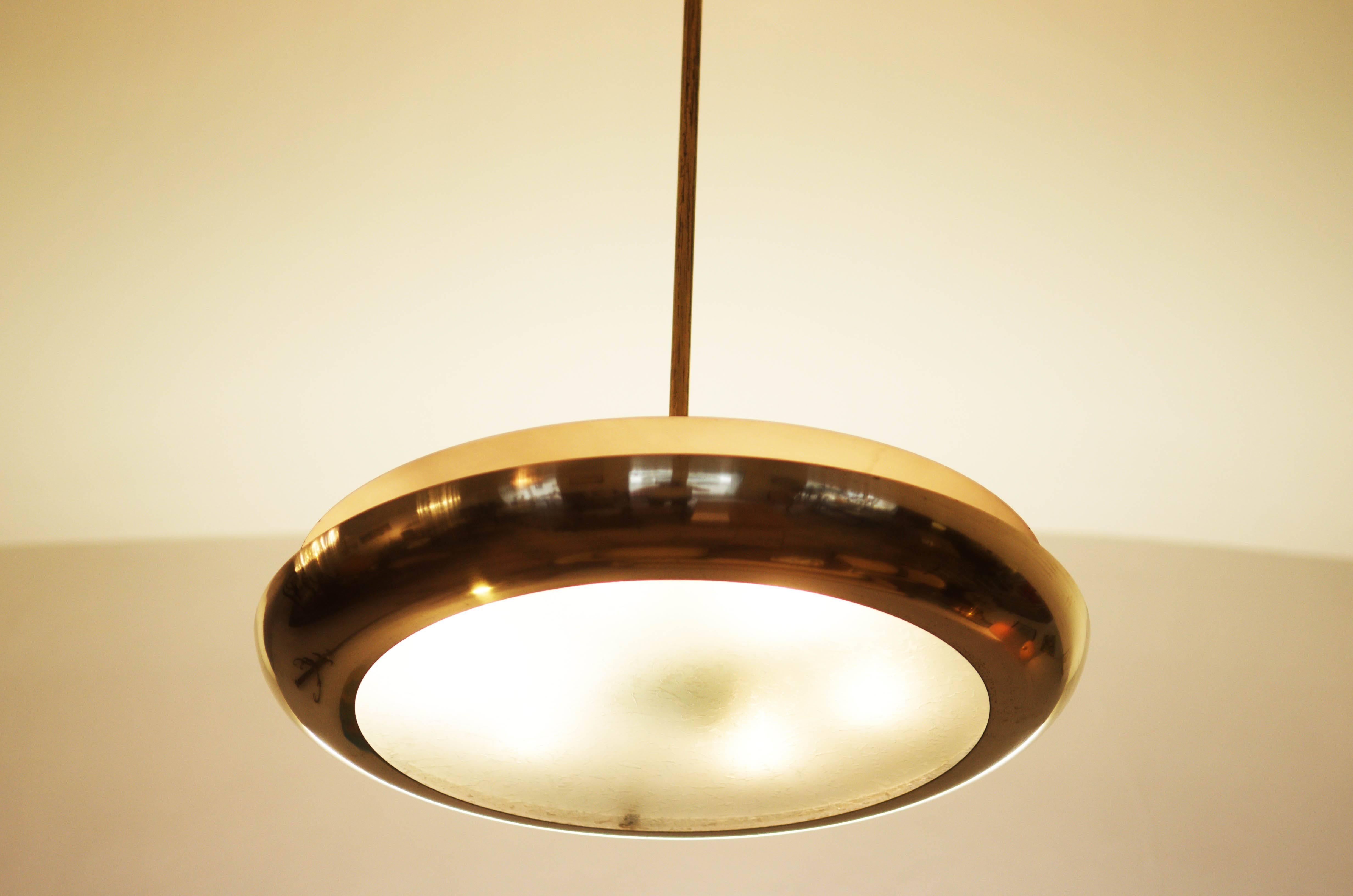 Czech Large Bauhaus Functionalism Pendant by Josef Hurka for Napako For Sale