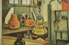 German School, Teaching Chart, Poster "Bell-Foundry"