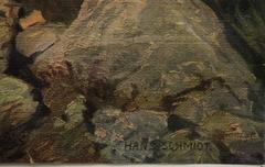 Antique German School, Teaching Chart, Poster "Deers"