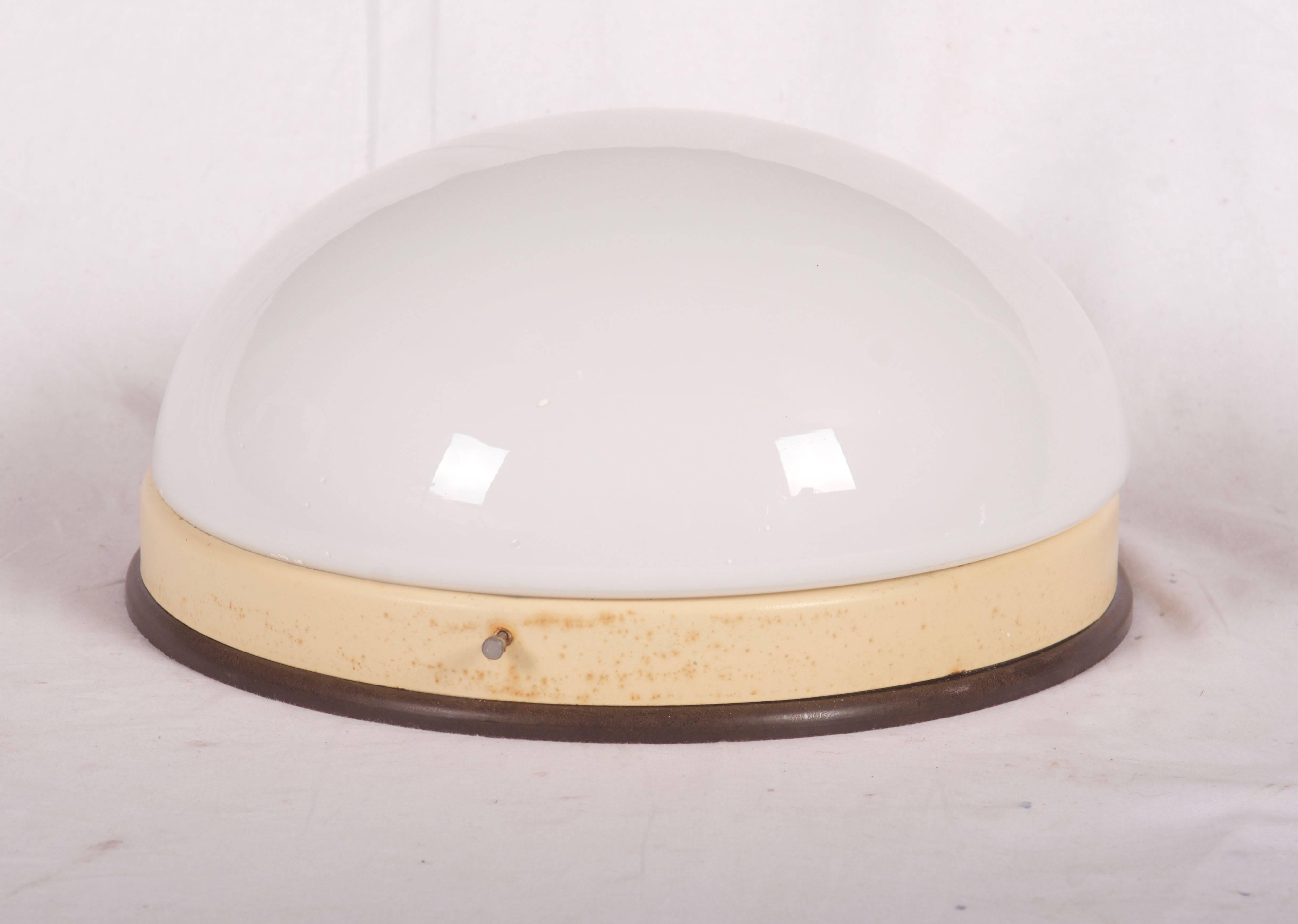 Mid-20th Century Bauhaus Bakelite Wall or Ceiling Industrial Lamp from 1940s For Sale