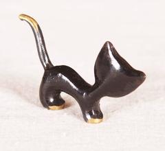 Beautiful Small Cat Sculpture by Walter Bosse