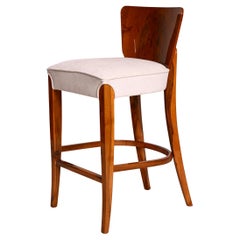 Taburete de bar de nogal al estilo de Jindrich Jalabala
