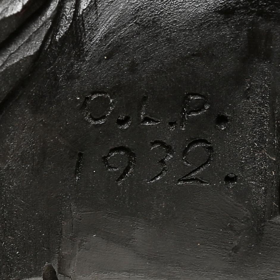 Legno massiccio Rara scultura in legno di Ox Art del 1932 in vendita