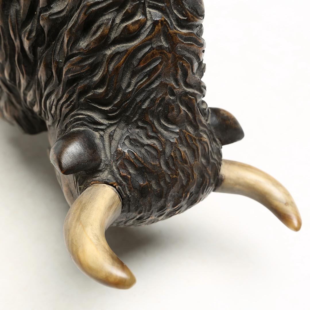 Rara scultura in legno di Ox Art del 1932 in vendita 2