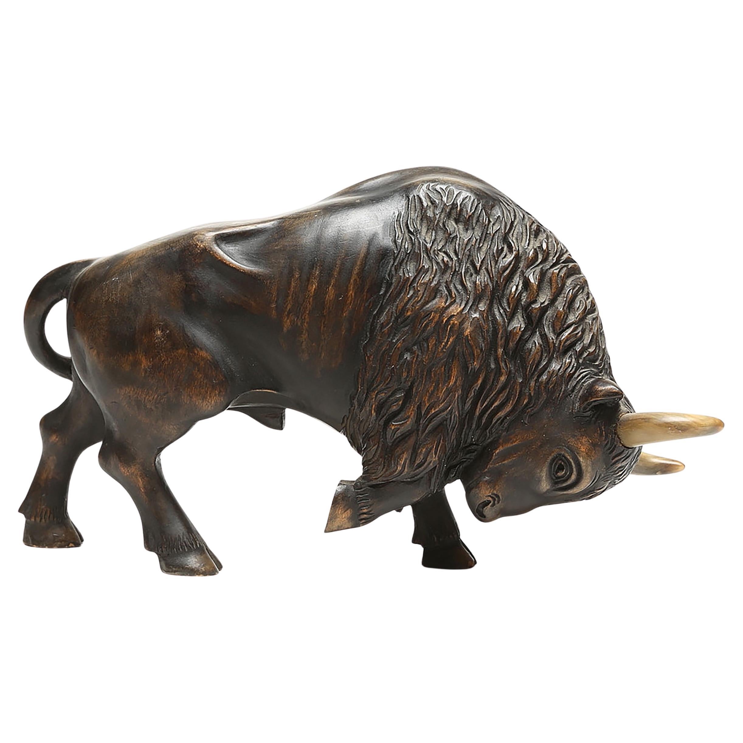 Rara scultura in legno di Ox Art del 1932