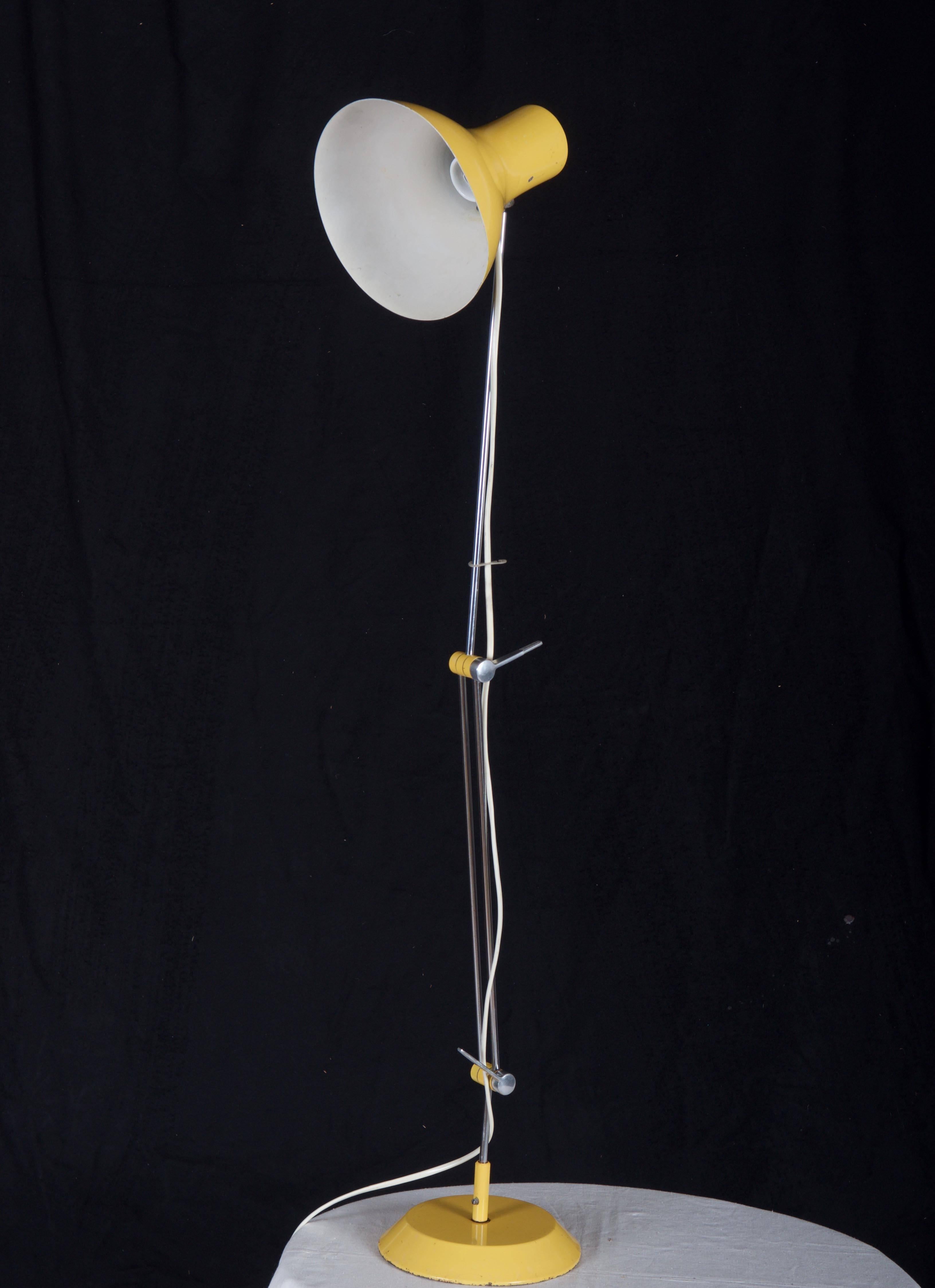 Mid-Century Yellow Table Lamp by Josef Hurka In Excellent Condition For Sale In Vienna, AT