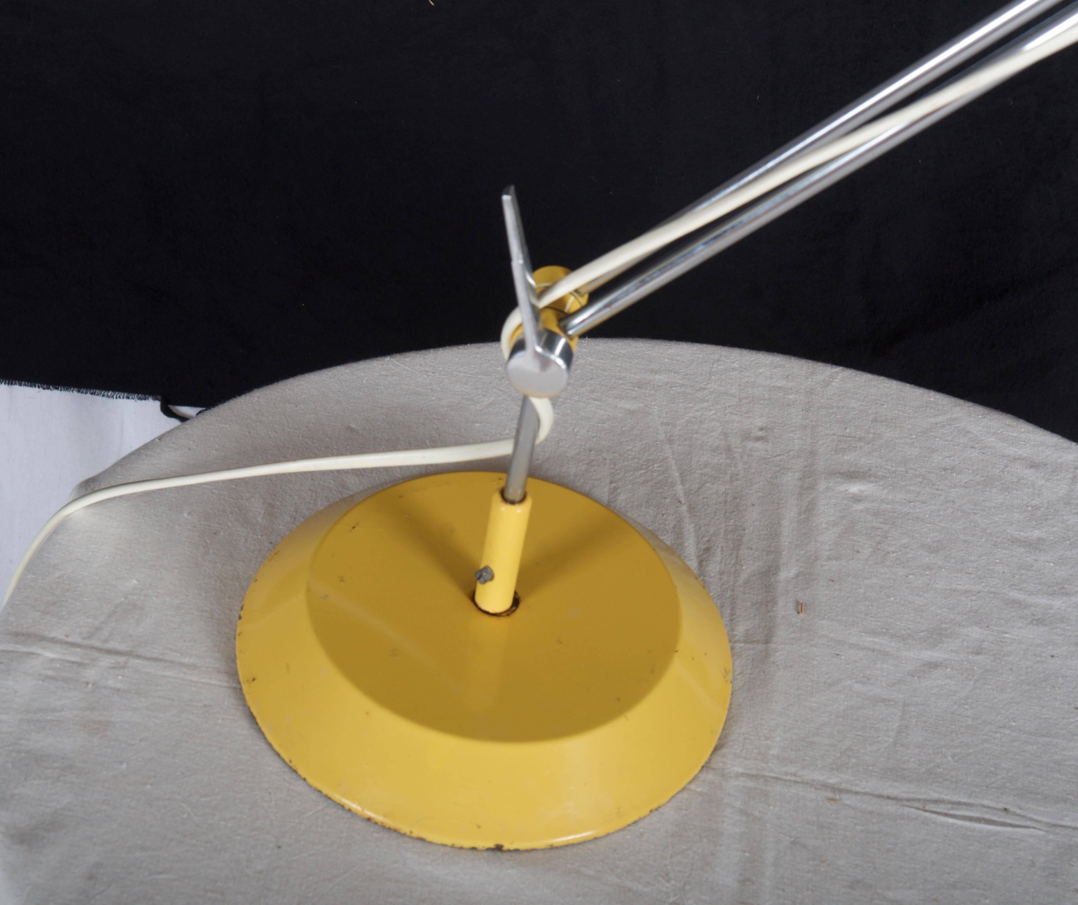 Mid-Century Yellow Table Lamp by Josef Hurka For Sale 1