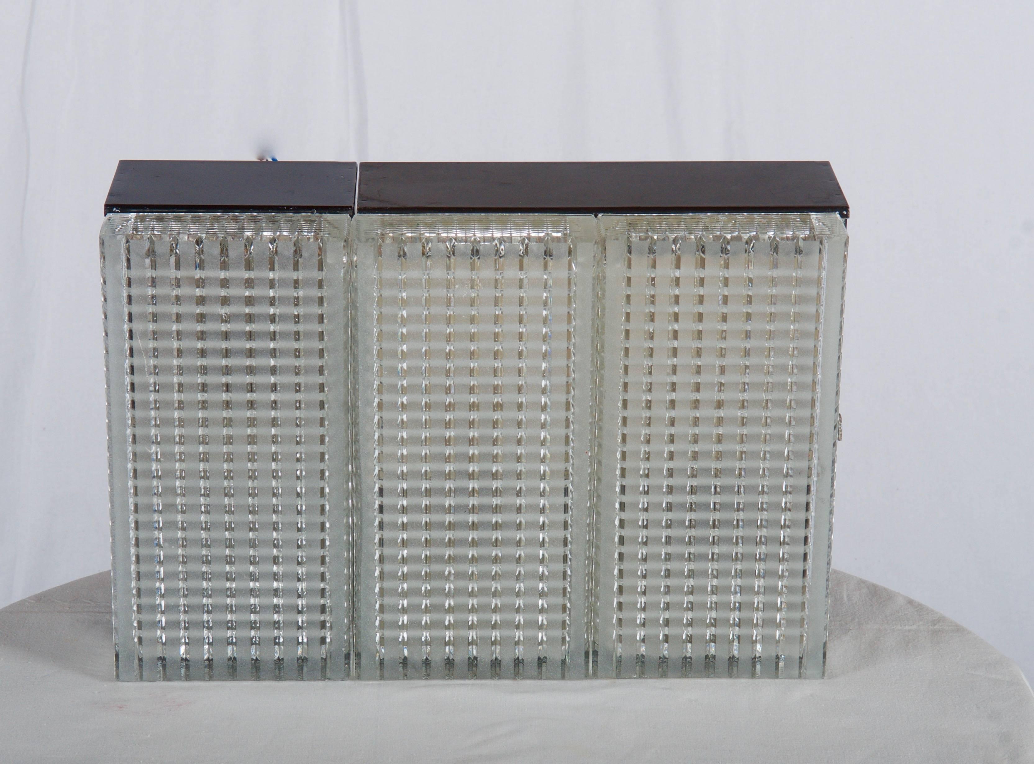 Square Wall Sconce or Flush Mount Light In Excellent Condition For Sale In Vienna, AT