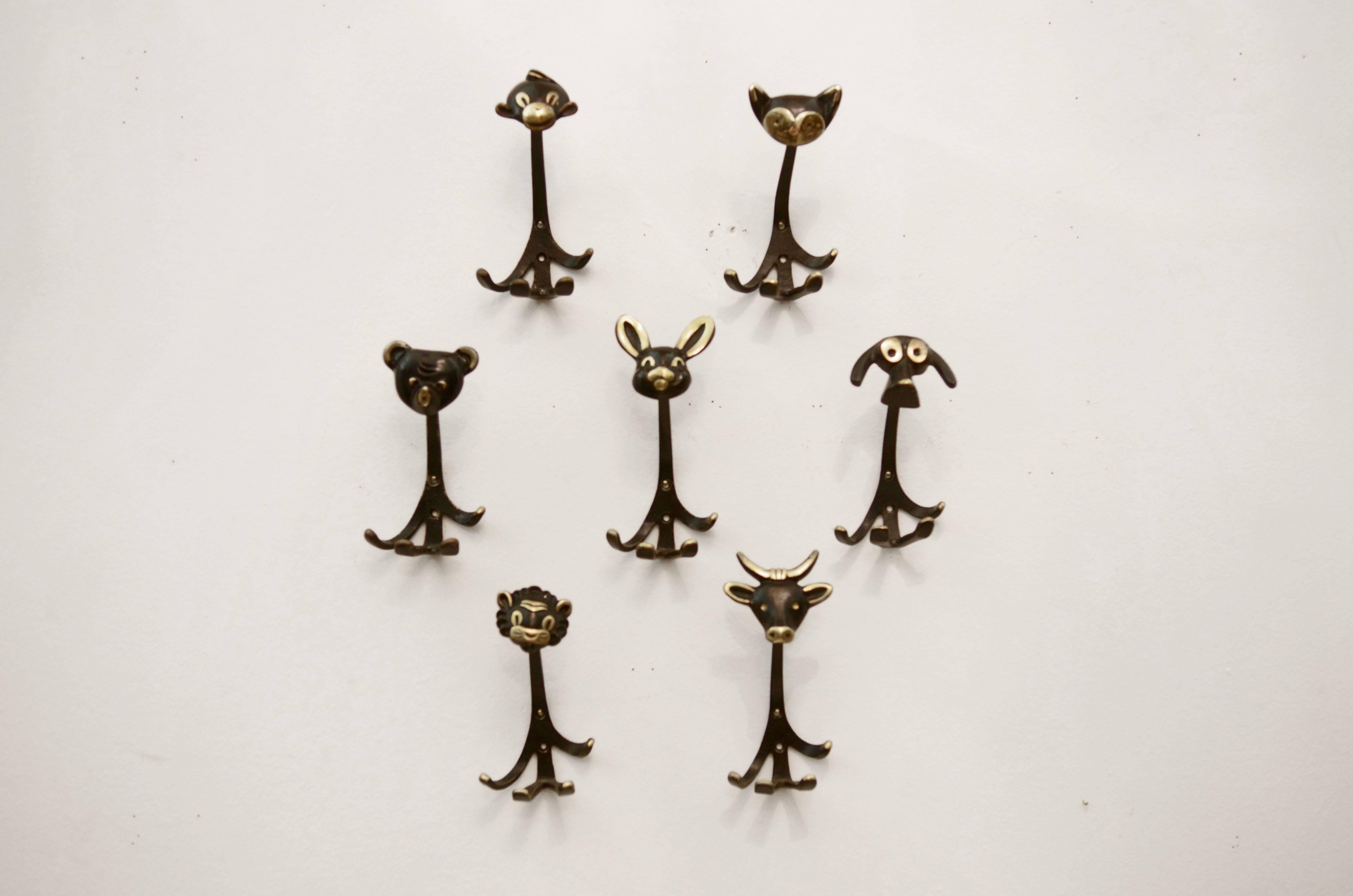 Blackened Cat Wall Hook by Walter Bosse