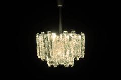 Beautiful Mid-Century Kalmar Ice Glass Chandelier