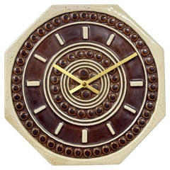 Ceramic Wall Clock by Britt-Louise Sundell for Gustavsberg
