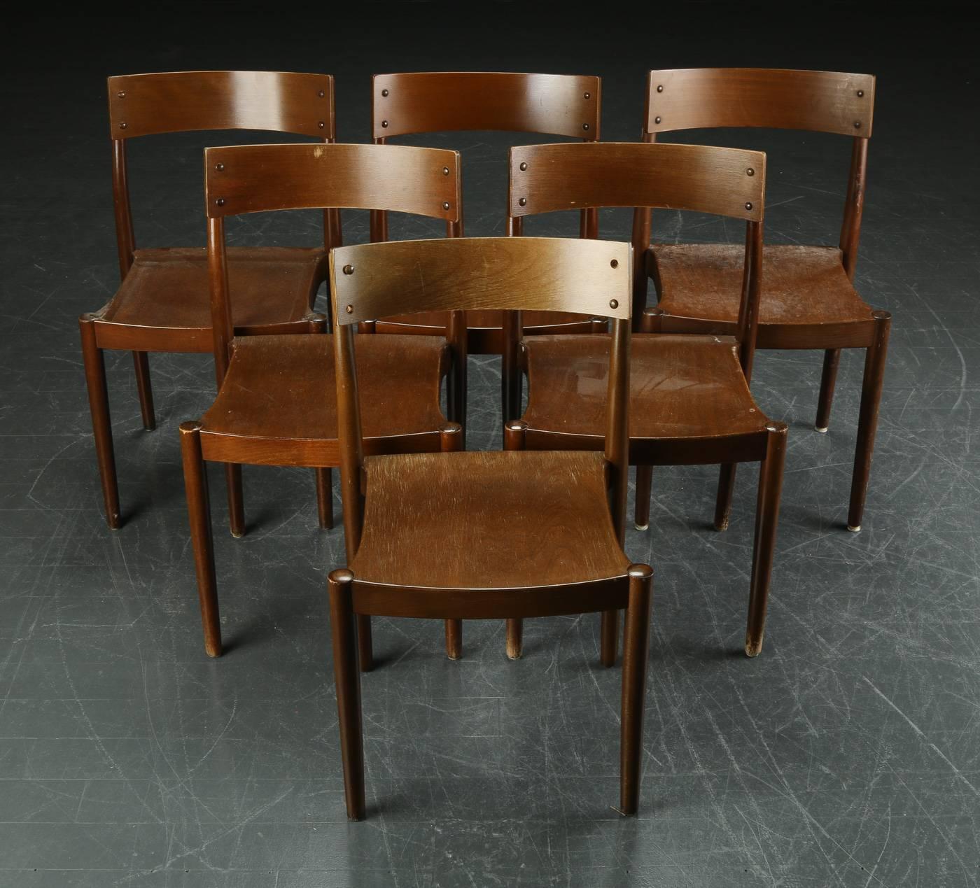 Chaises empilables de salle à manger modèle Portex de Peter Hvidt & Orla Mlgaard-Nielsen en vente 3