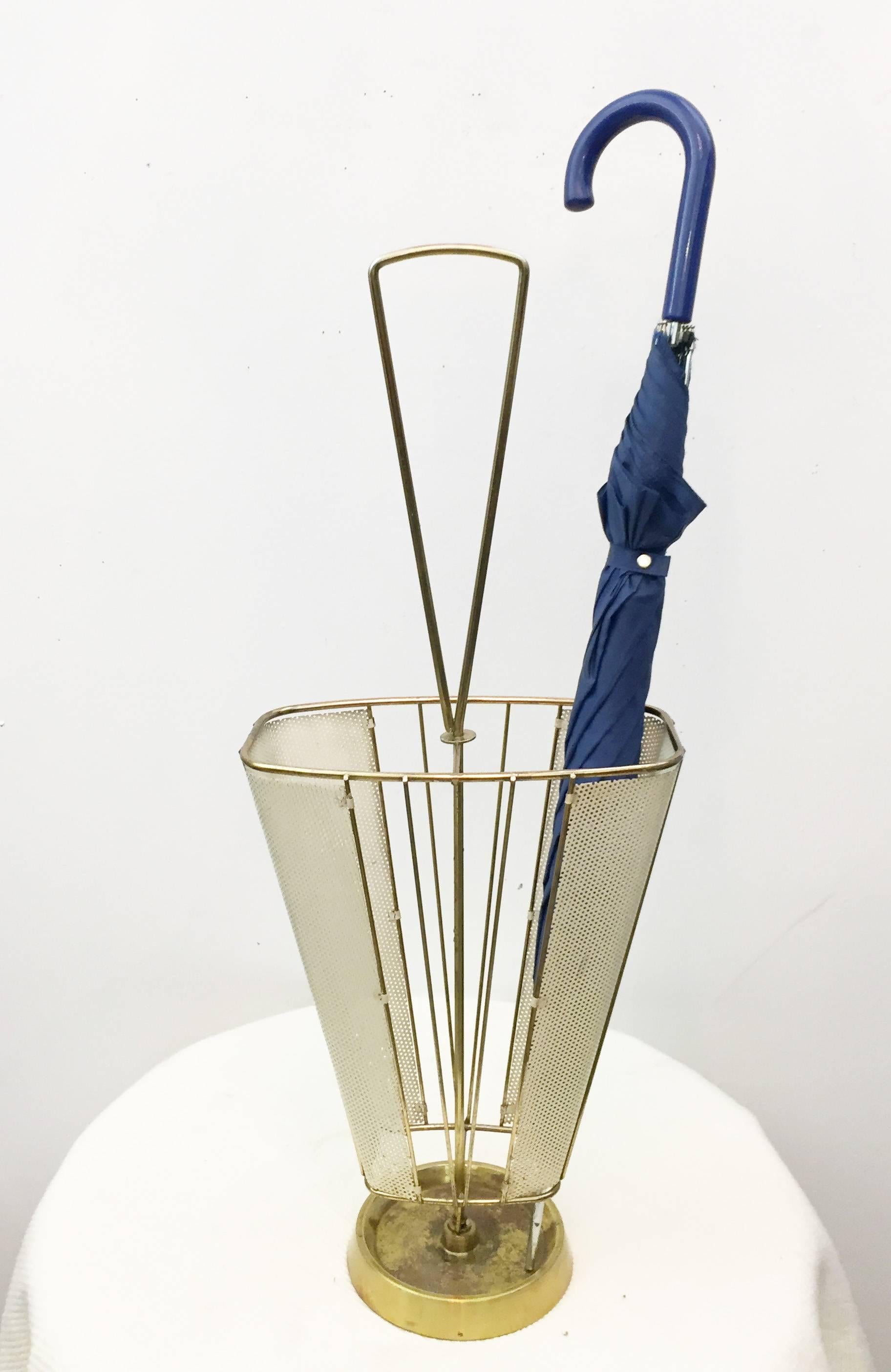 Mid-20th Century Mid-Century Brass Italian Umbrella Stand For Sale