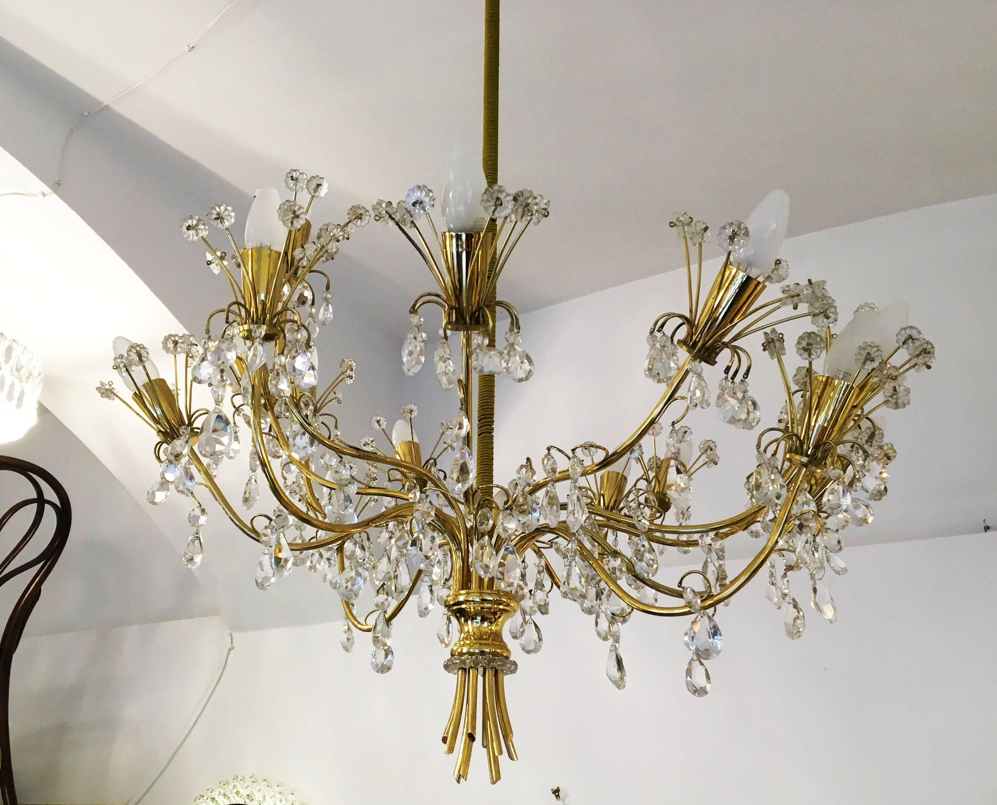 Austrian Large Chandelier by J.L Lobmeyr