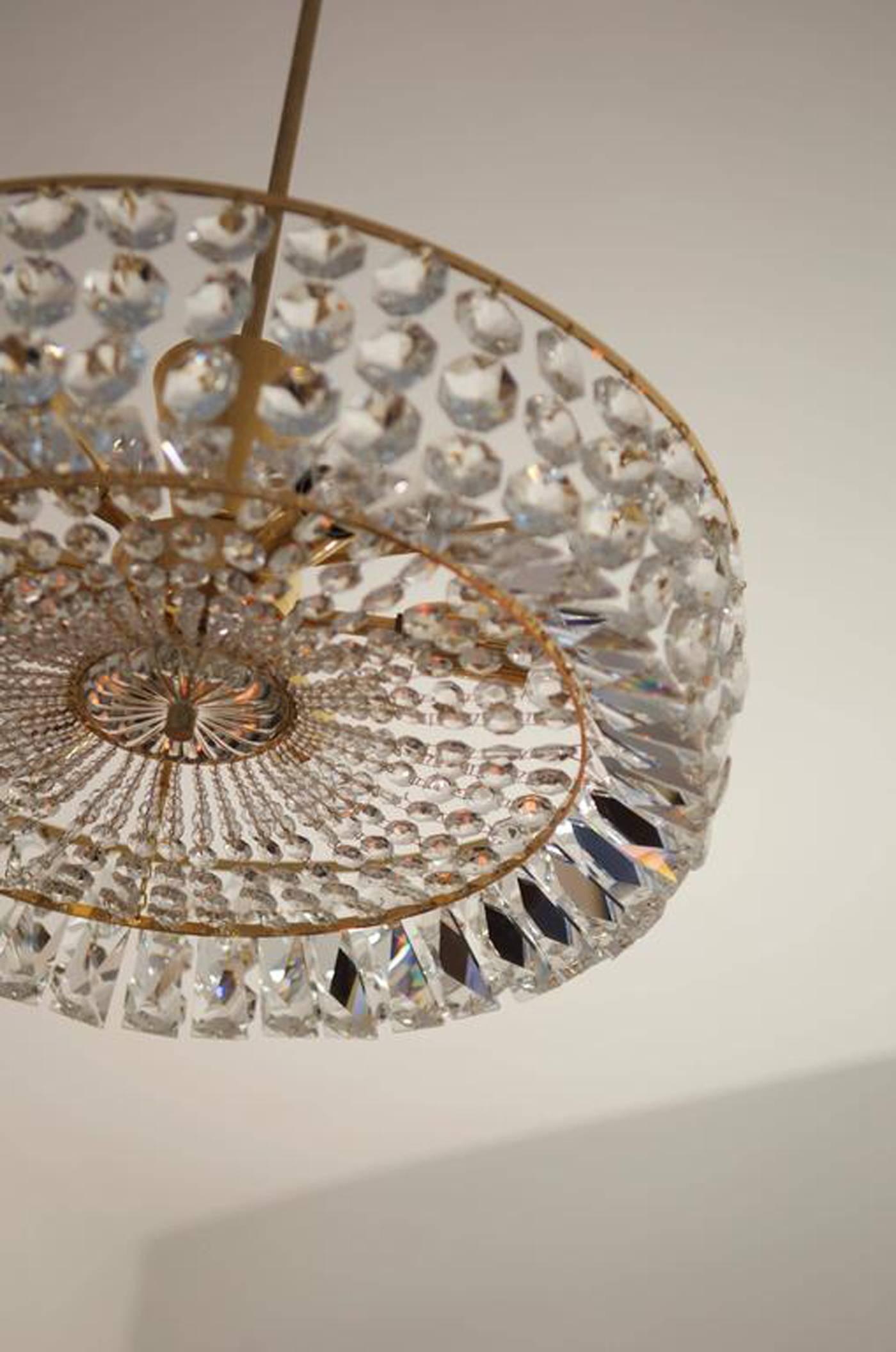 Cut Crystal Austrian Chandelier For Sale 2