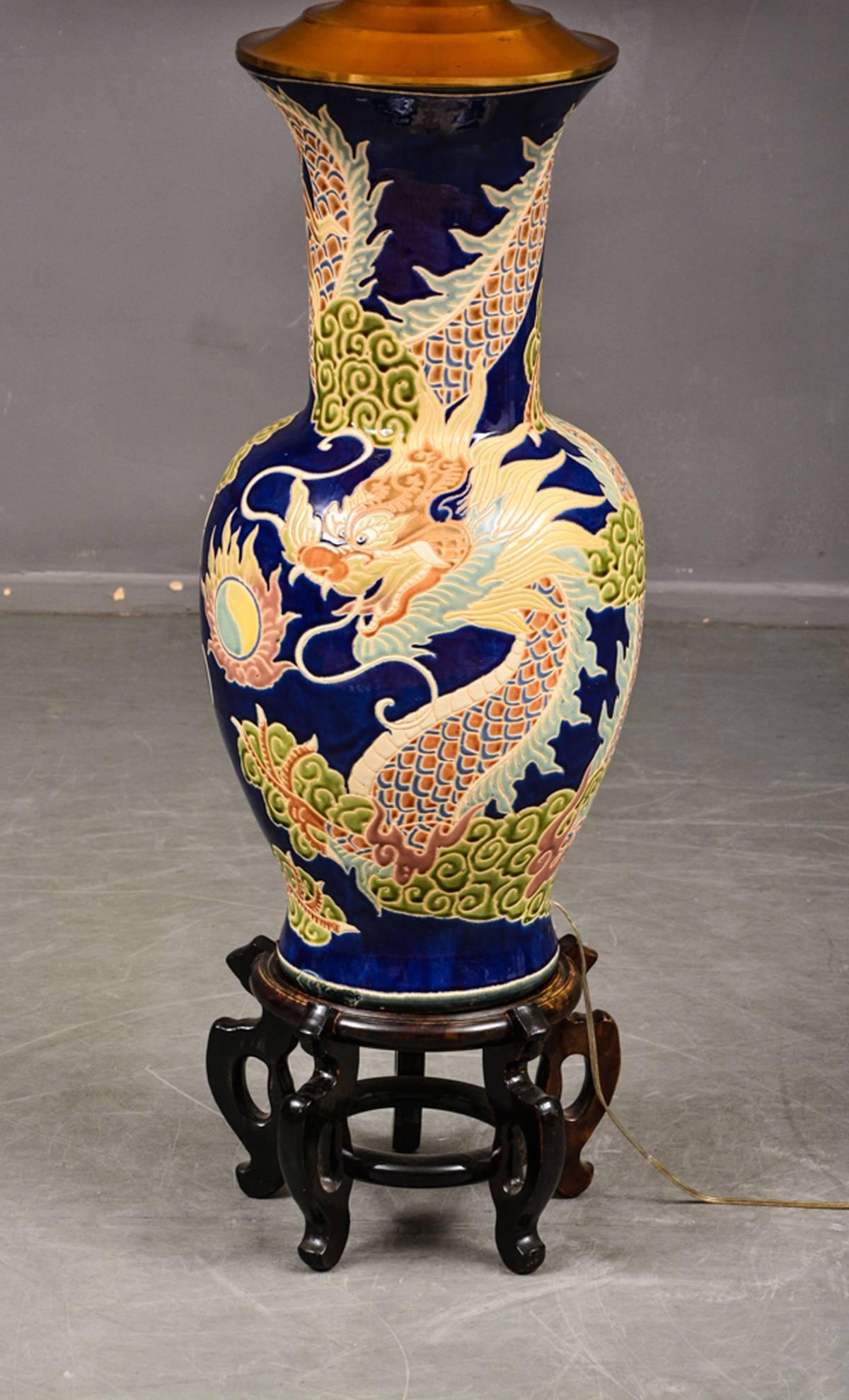 Mid-20th Century Large Oriental Floor Lamp