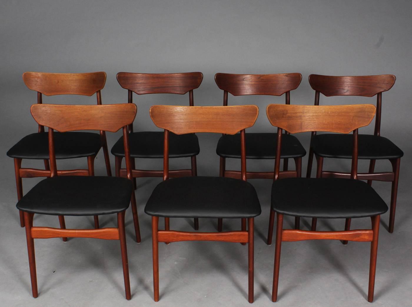 Danois jusqu'à sept chaises de salle à manger Schnning & Elgaard en vente