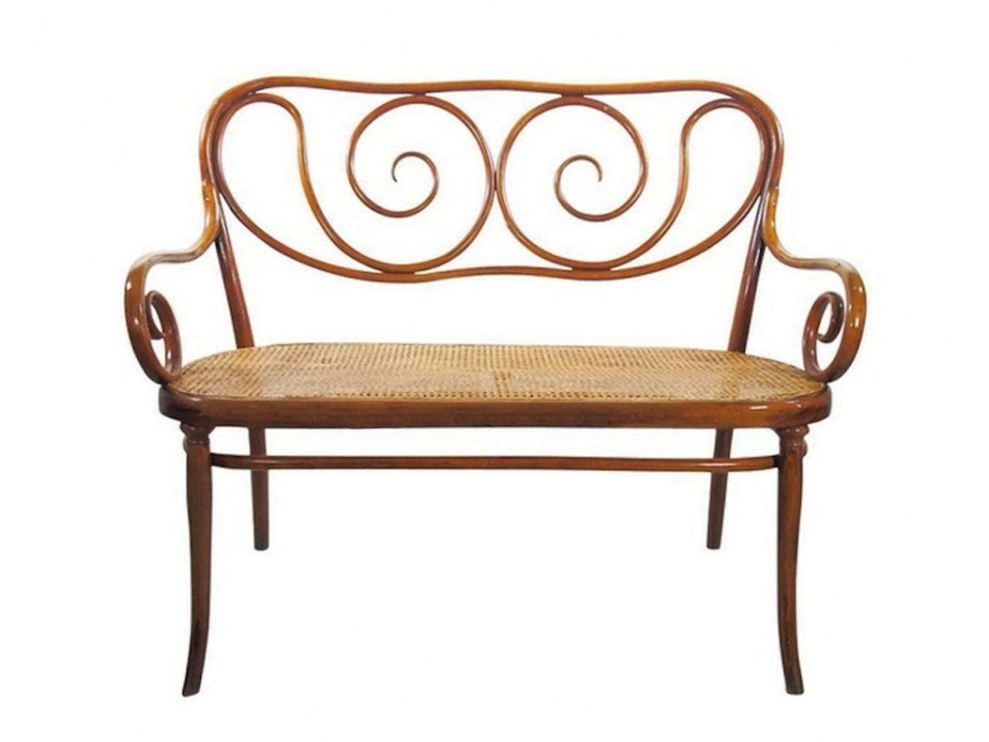 Austrian Extremely Rare Bentwood Settee by August Thonet