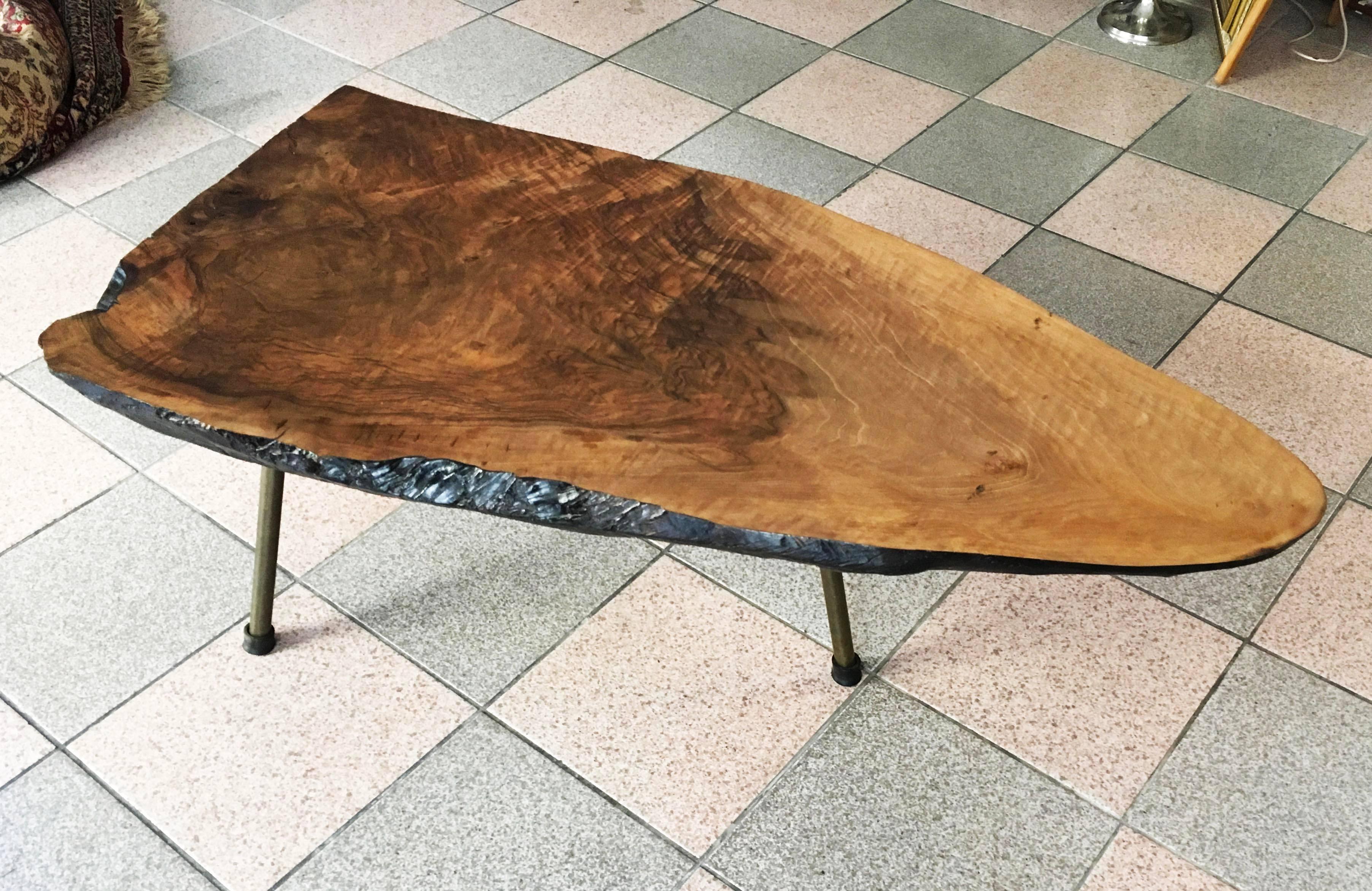 Austrian Large Carl Aubock Tree Table For Sale