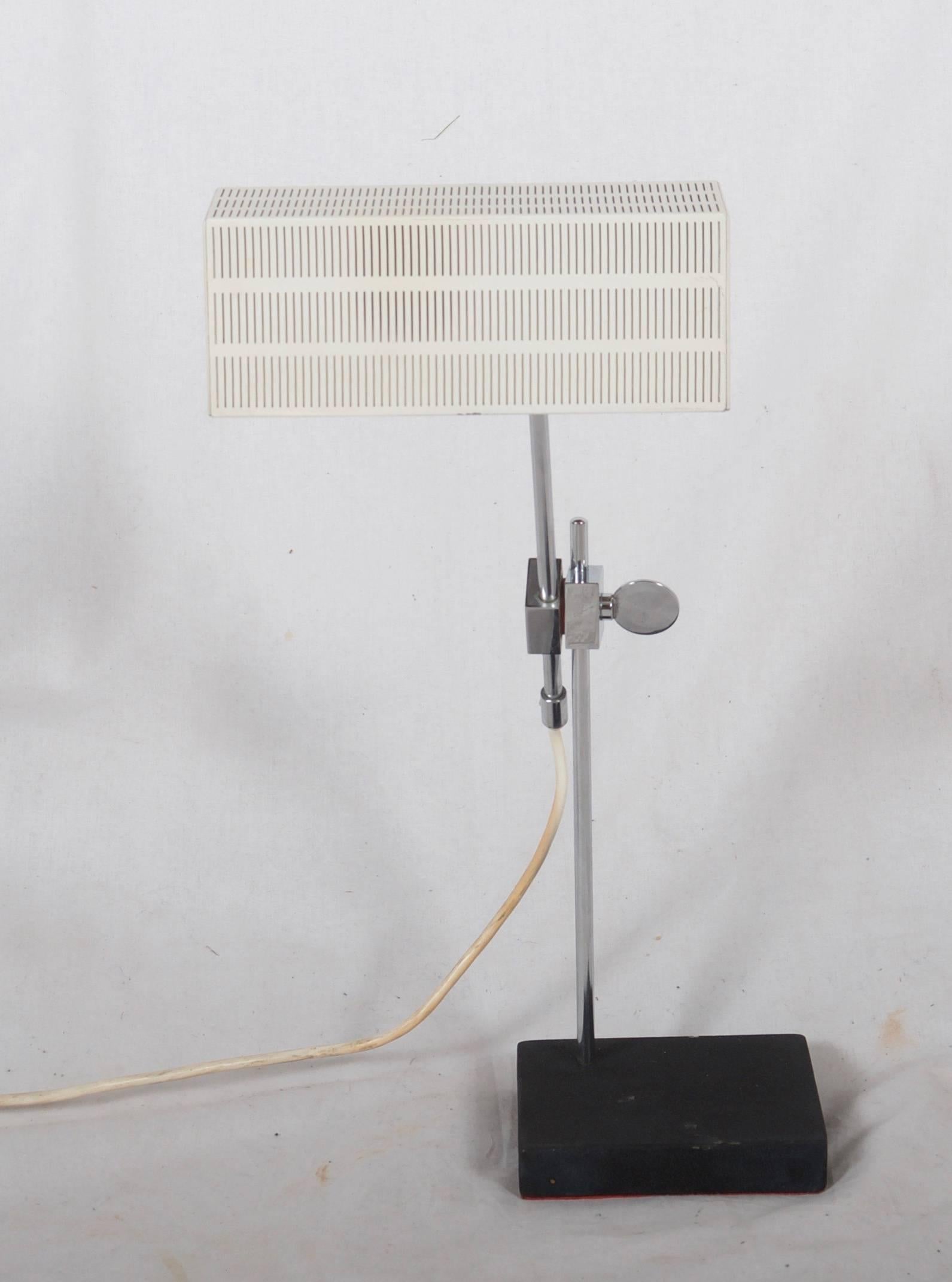 Steel Table Desk Lamp by Bünte und Remmler from the 1970s For Sale