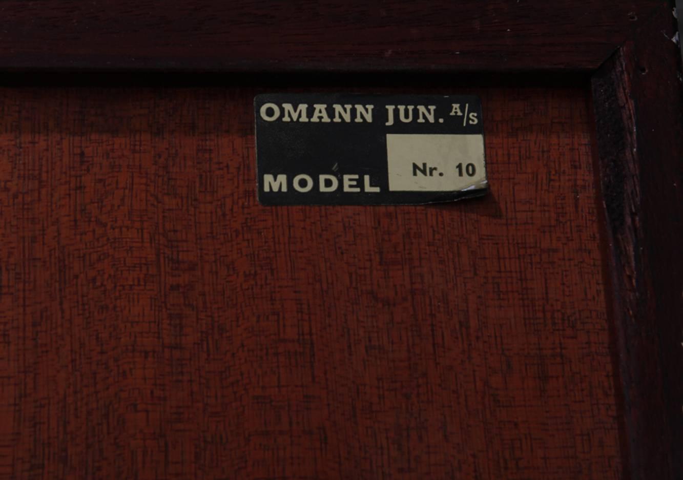 Midcentury Danish Bookcase Cabinet by Omann Junior In Excellent Condition In Vienna, AT