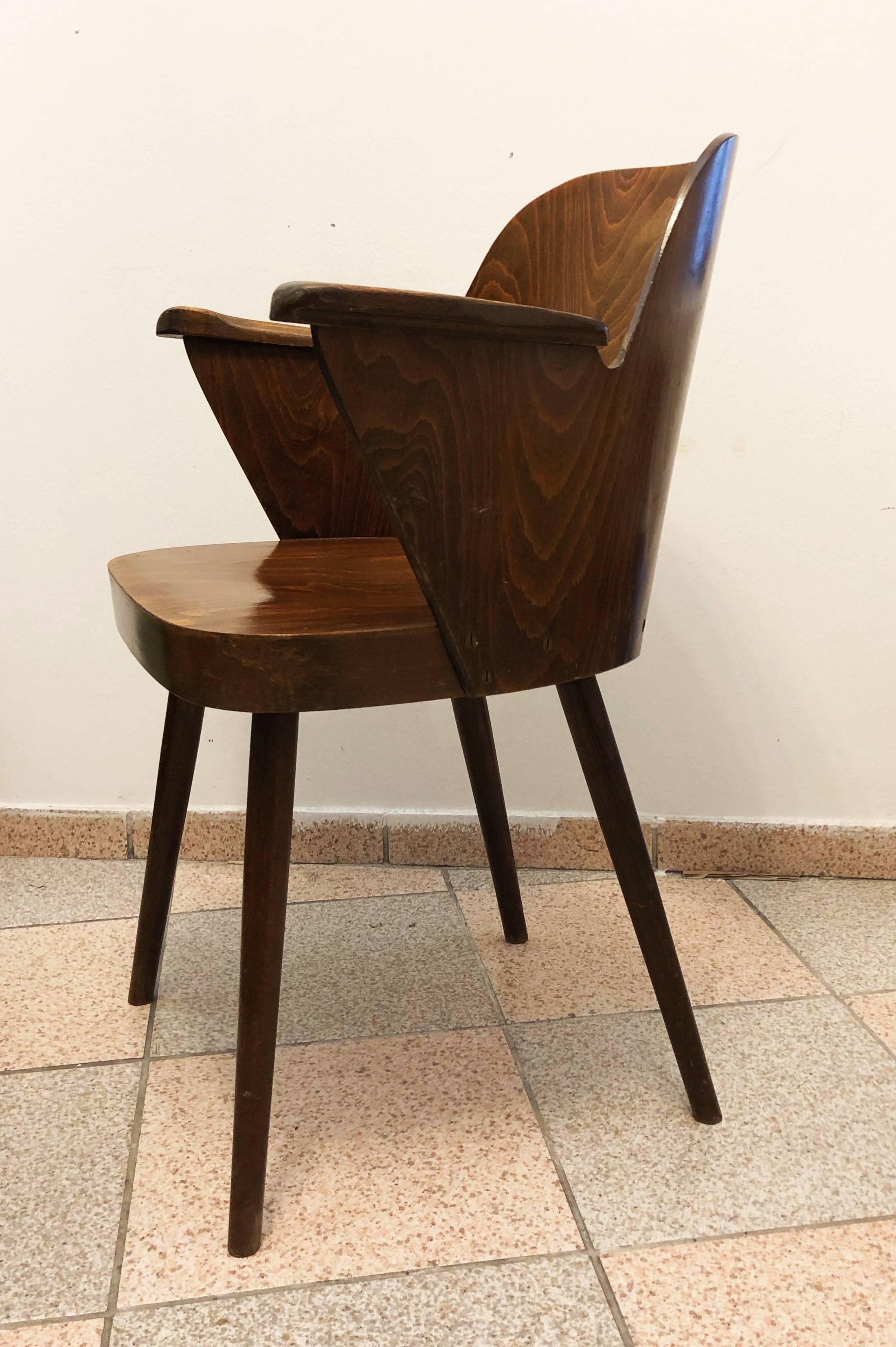 Mid-20th Century Armchairs by Lubomír Hofmann for Ton/Thonet For Sale