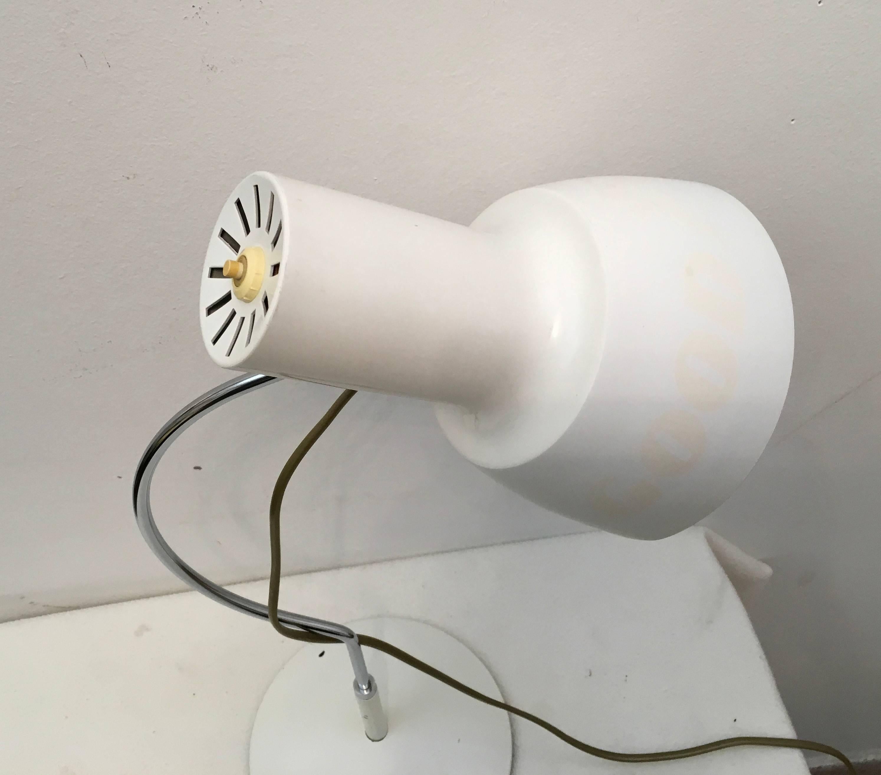 White Midcentury White Table Desk Lamp by Josef Hurka for Napako In Good Condition In Vienna, AT