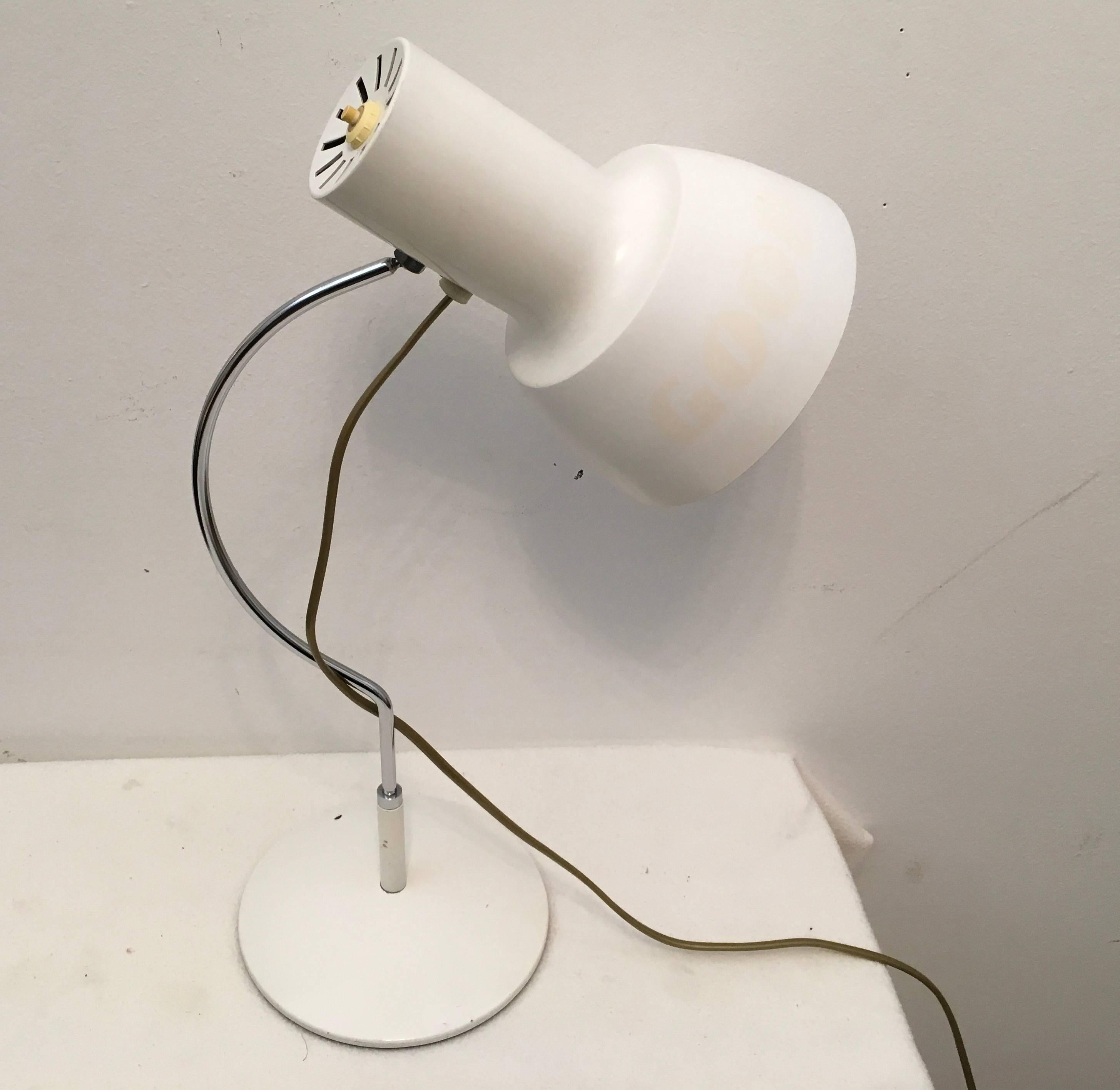 Mid-20th Century White Midcentury White Table Desk Lamp by Josef Hurka for Napako