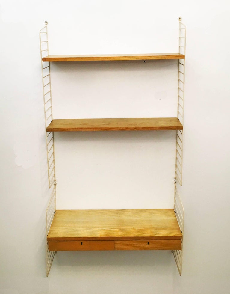 Modular String Wall Unit in Ashwood by Nisse Strinning, Sweden For Sale ...