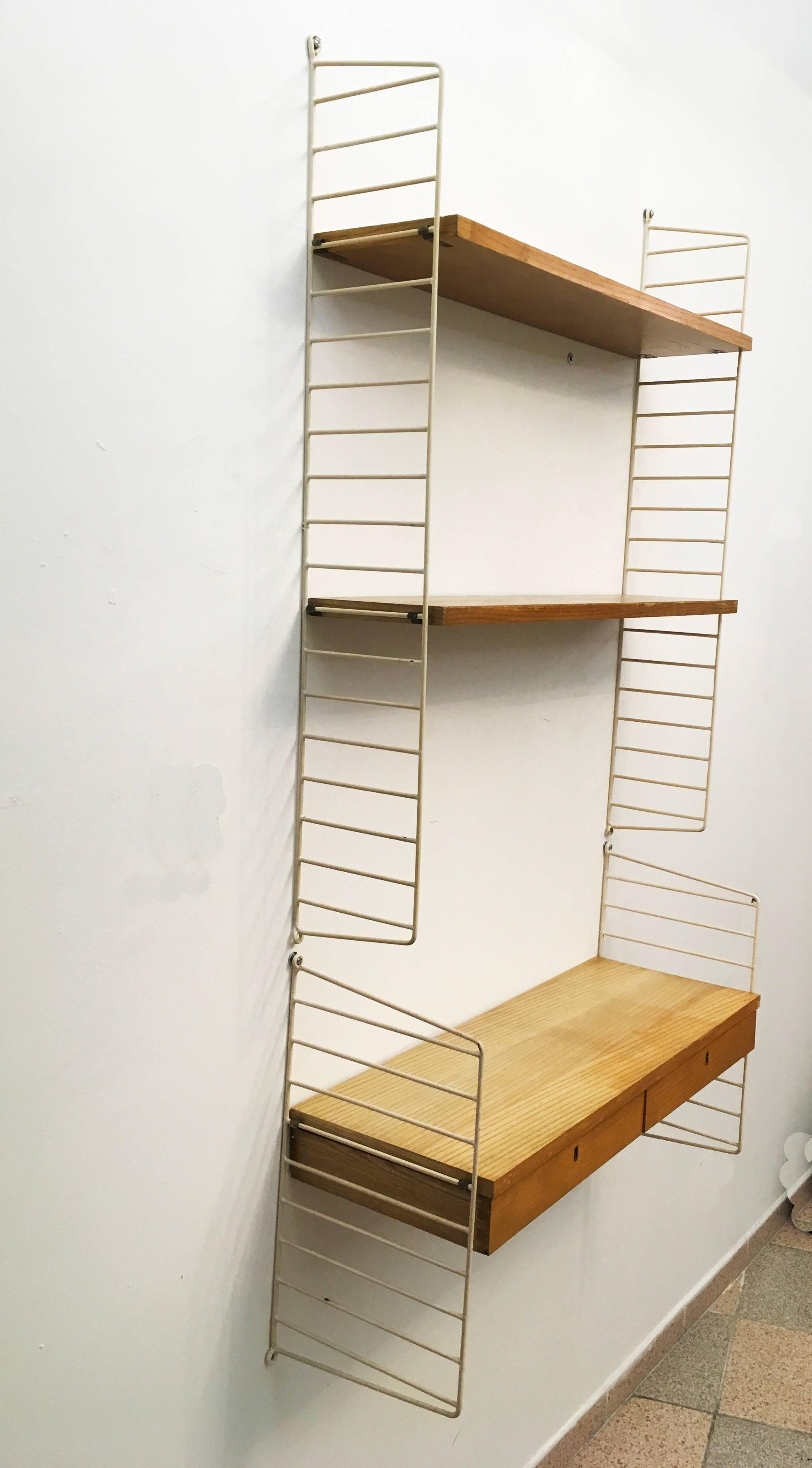 Modular String Wall Unit in Ashwood by Nisse Strinning, Sweden For Sale 2