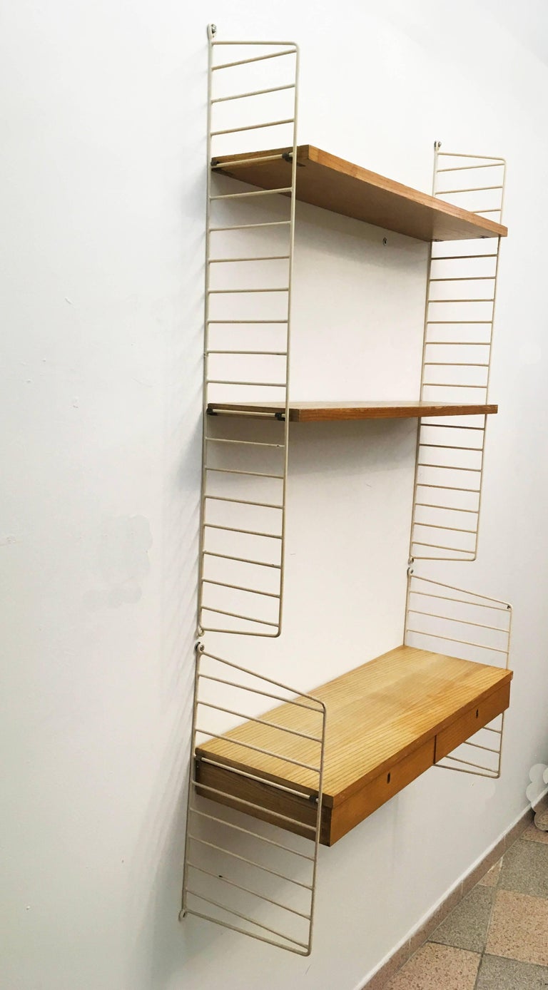 Modular String Wall Unit in Ashwood by Nisse Strinning, Sweden For Sale ...