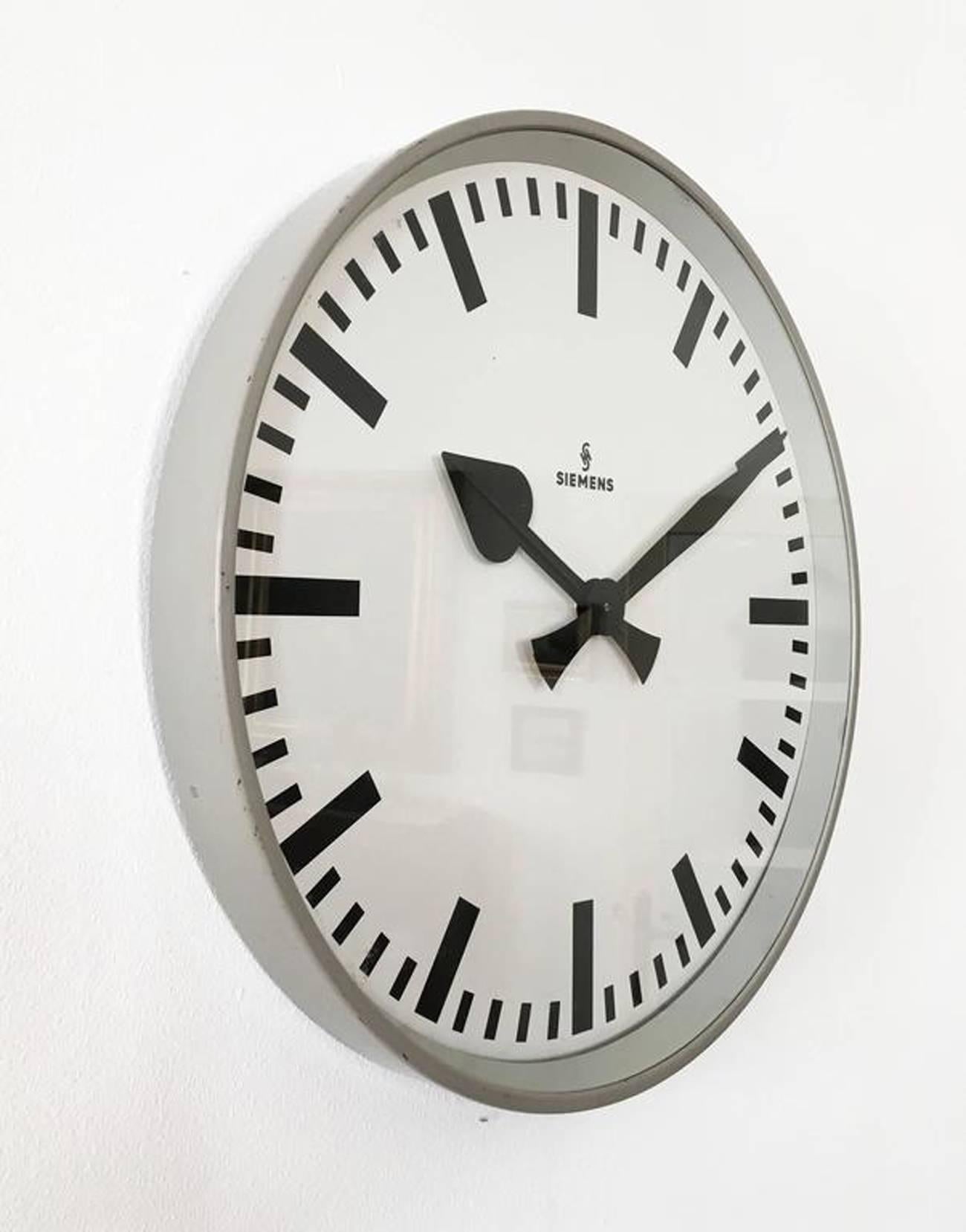 German Large Siemens Factory or Workshop Wall Clock