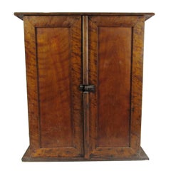 Antique American Country Diminutive Two-Door Pine Jelly Cupboard