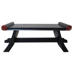 Early to Mid-20th Century Pair of Japanese Black Lacquer Benches