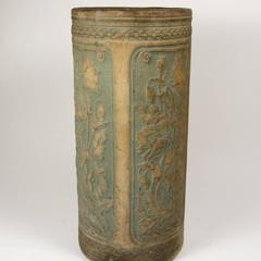 Robinson Ransbottom Weller Blue Poppy Ceramic Umbrella Stand