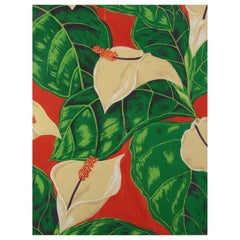 Large American School Calla Lilly Watercolor and Gouache Textile Design