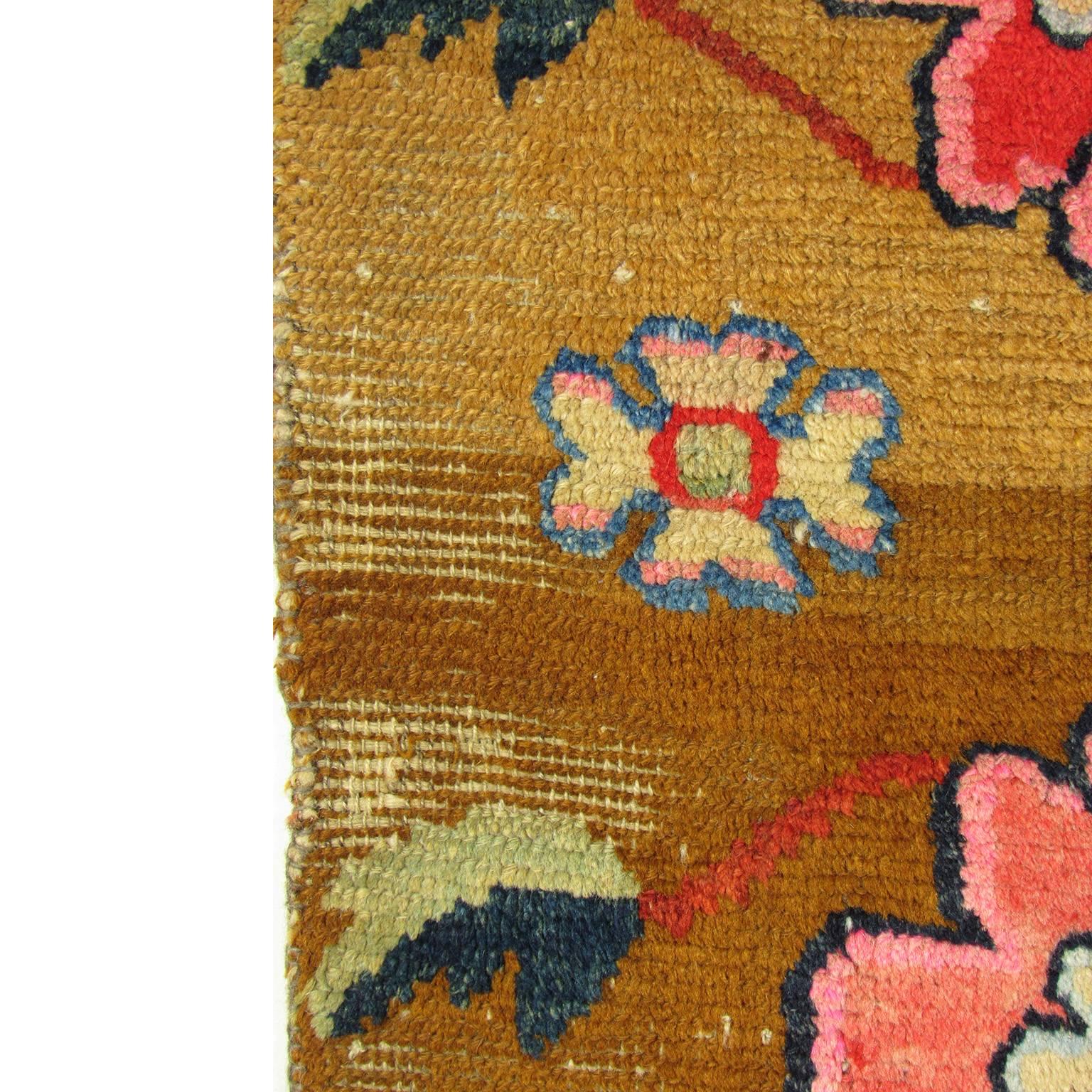 19th Century Antique Tibetan Rug For Sale