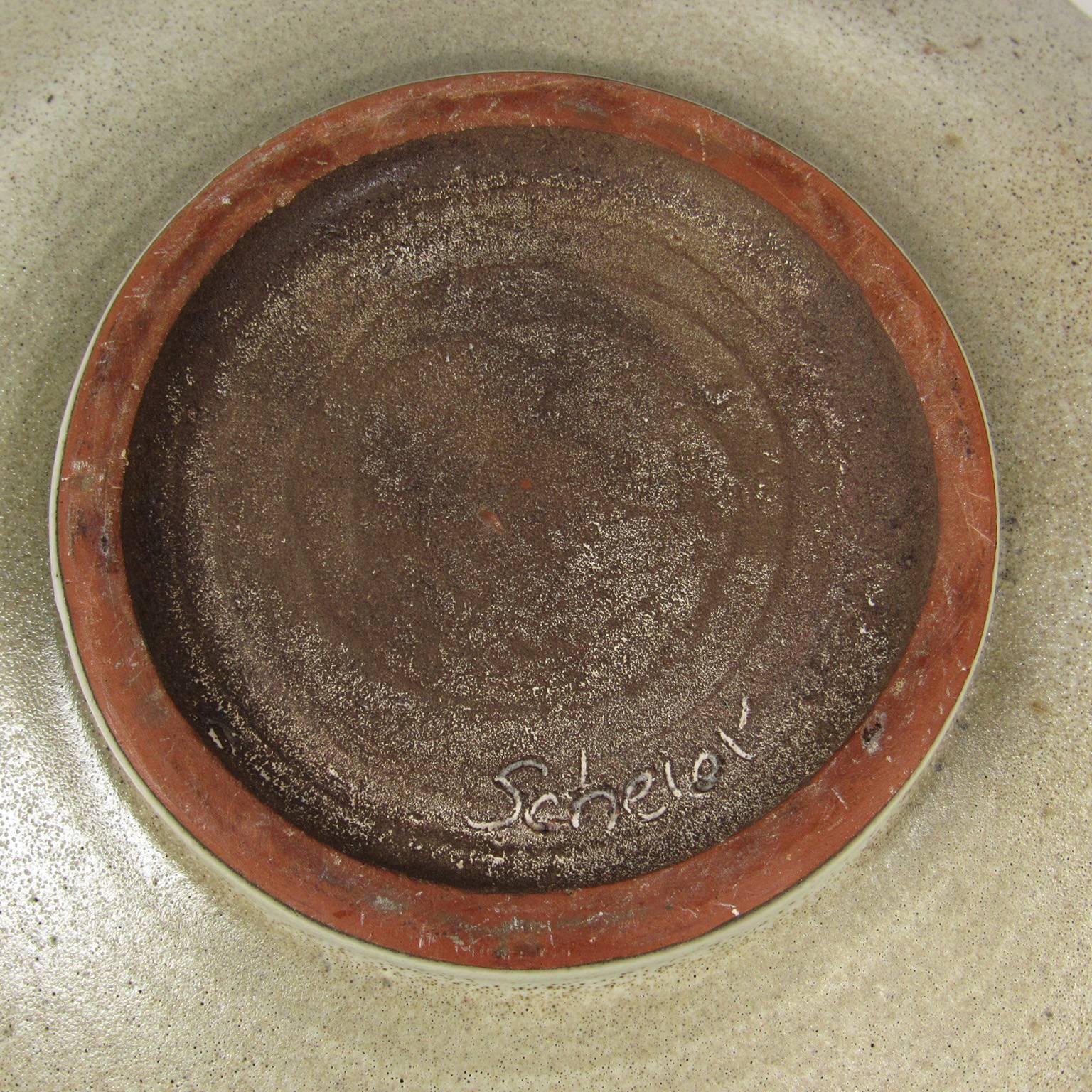 20th Century Mid-Century Modern Large Edwin and Mary Scheier White Glazed Ceramic Bowl