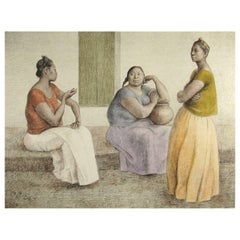 Francisco Zuniga Juchitecas Platicondo Signed Color Lithograph 7